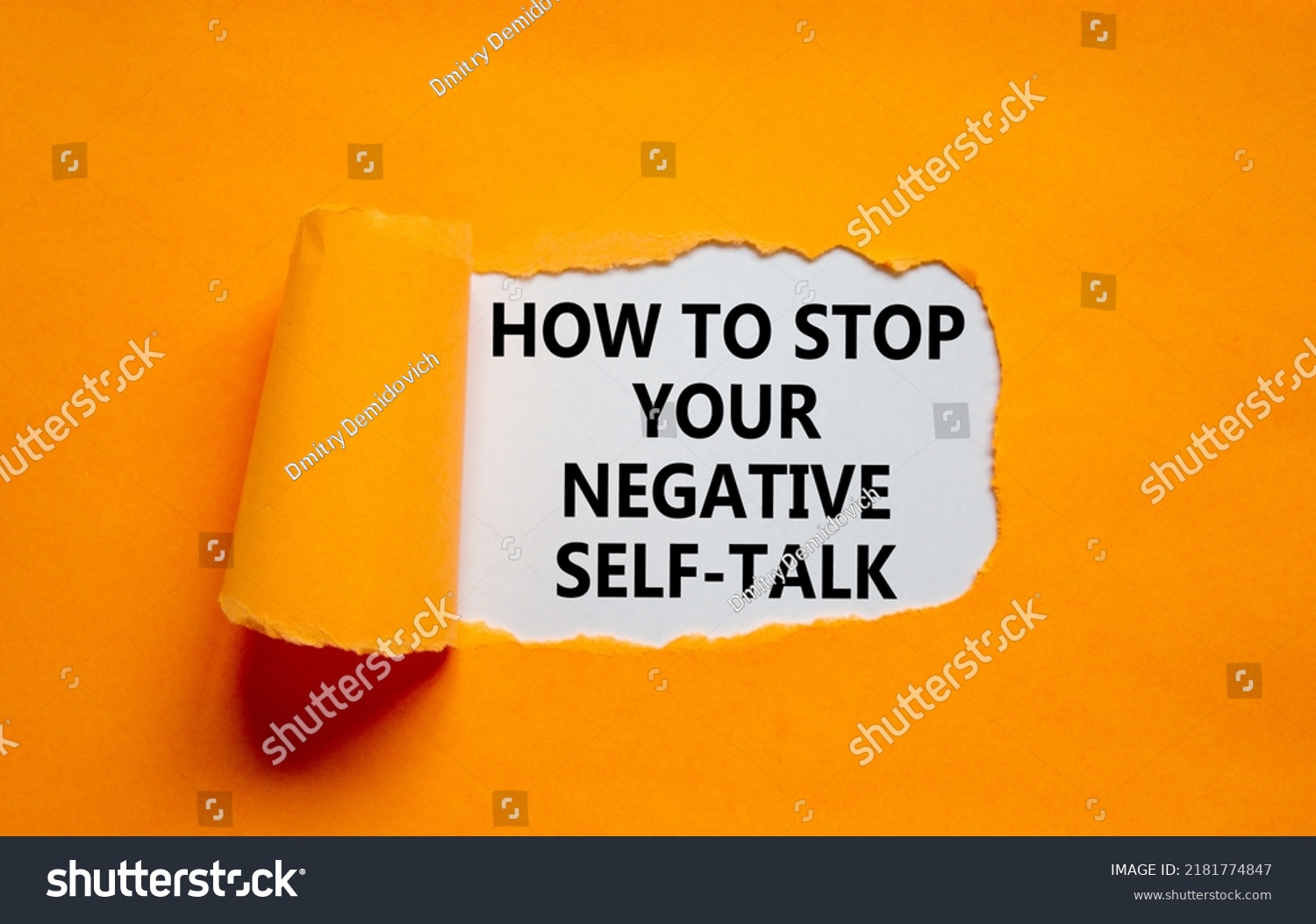 Stop Negative Selftalk Symbol Concept Words Stock Photo 2181774847 ...