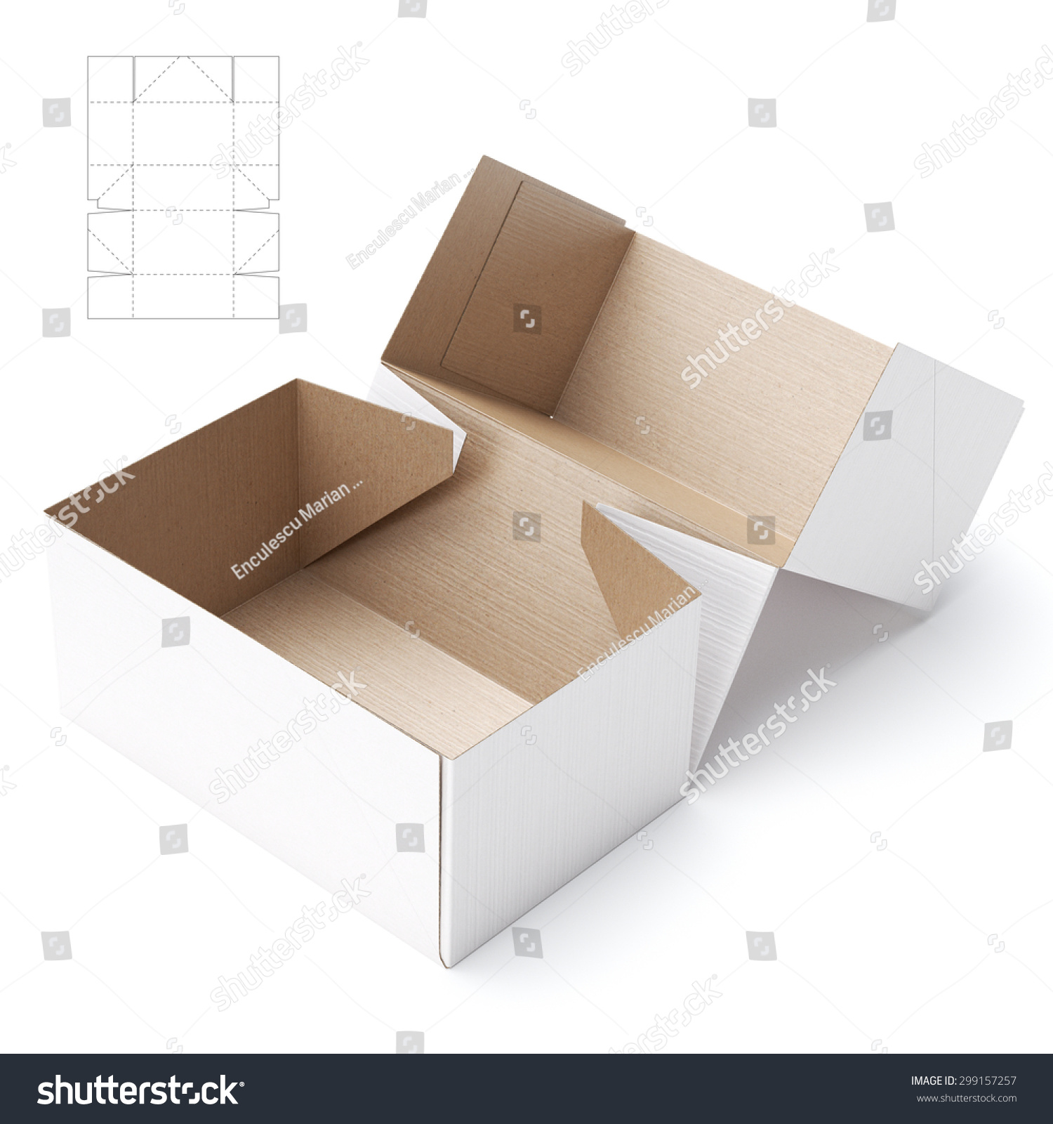 Storage Box Box With Die Line Blueprint Stock Photo 299157257 ...