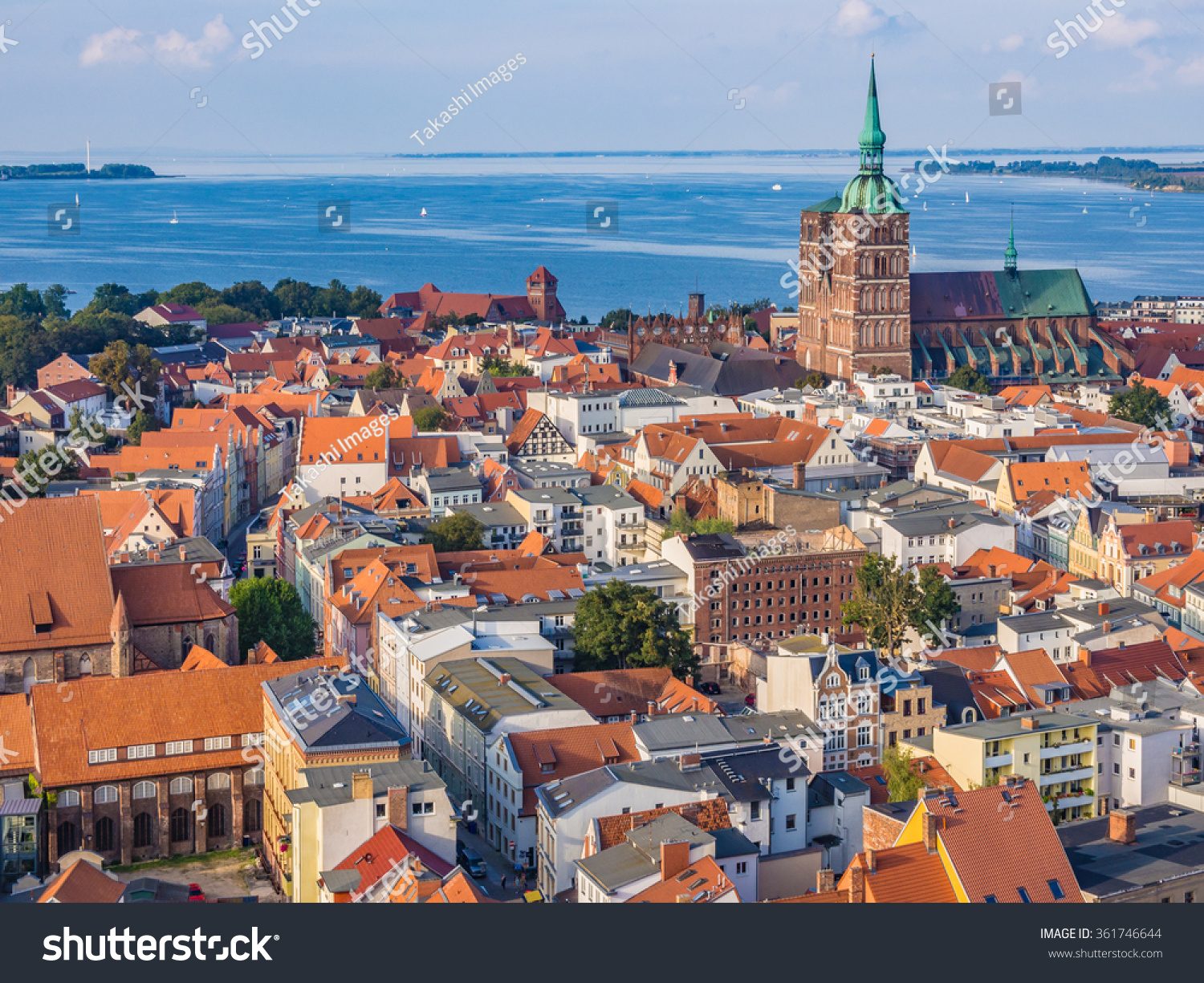 Stralsund, Germany - Sep 14: Aerial View Of Stralsund In Germany On ...