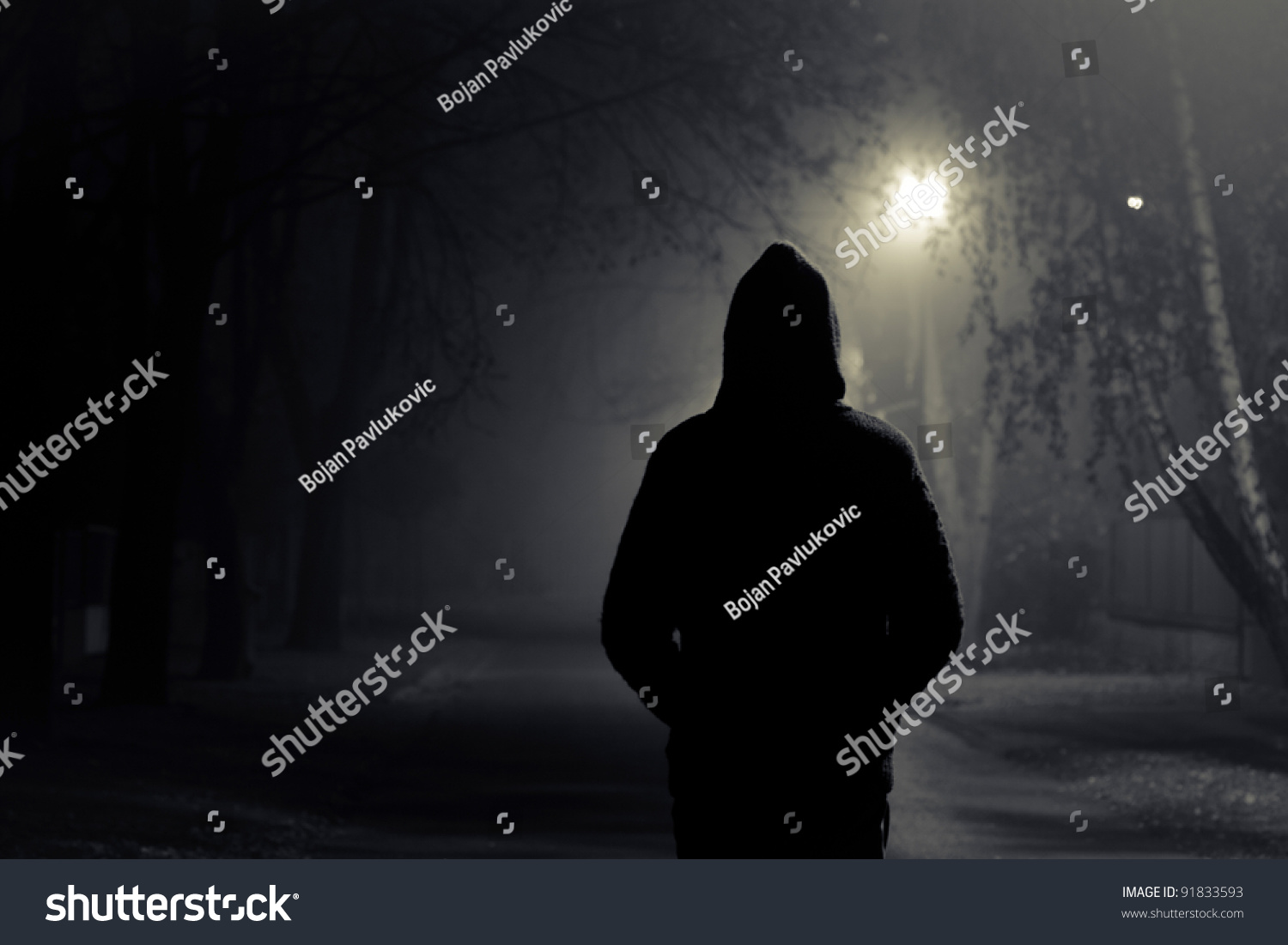 Stranger Walking Streets On Cold Foggy Stock Photo 91833593 - Shutterstock