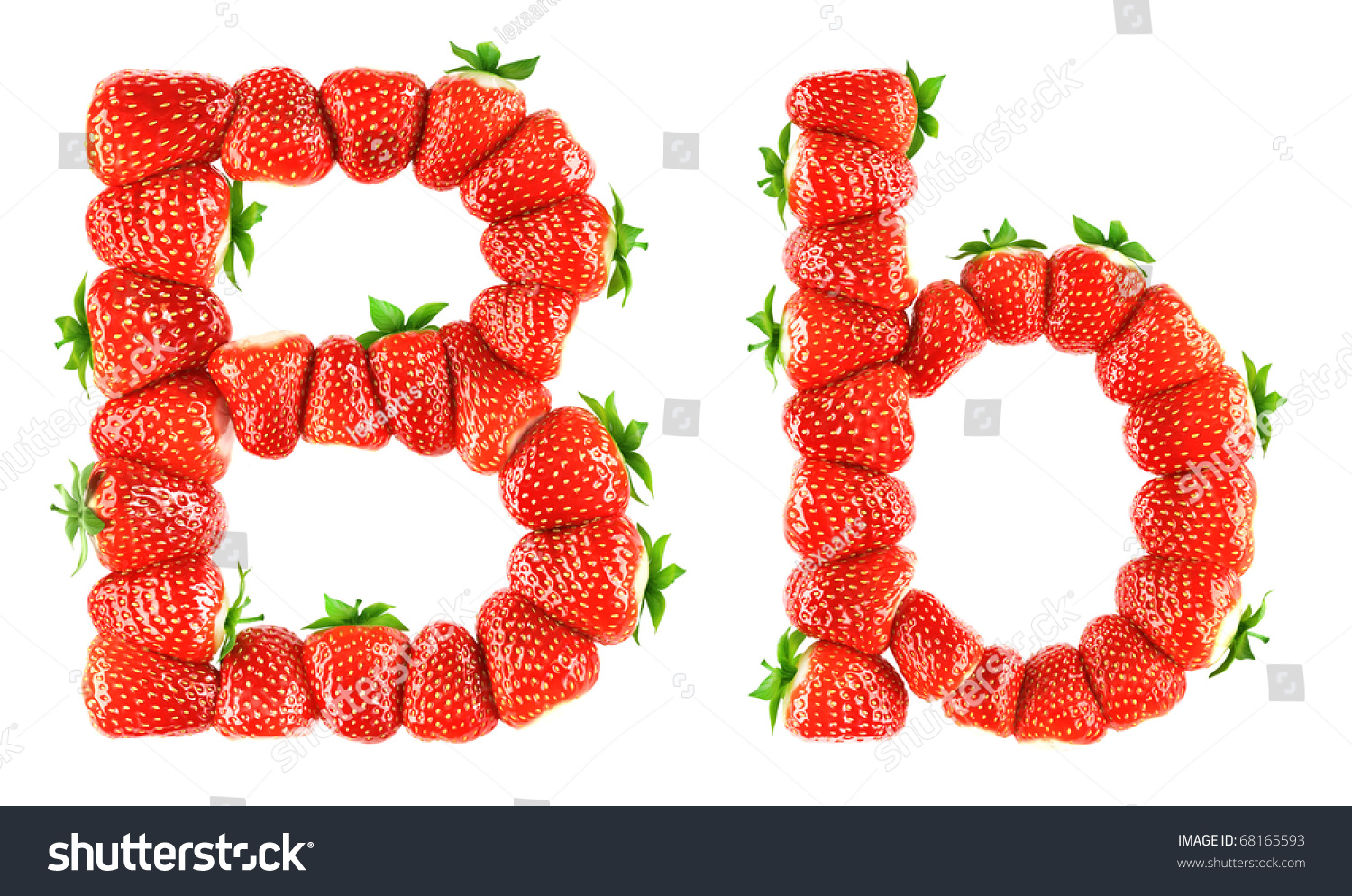 Strawberry Alphabet B Stock Illustration 68165593 - Shutterstock