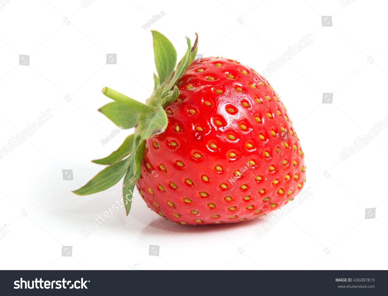 Strawberry Isolated On White Background Stock Photo 436087819