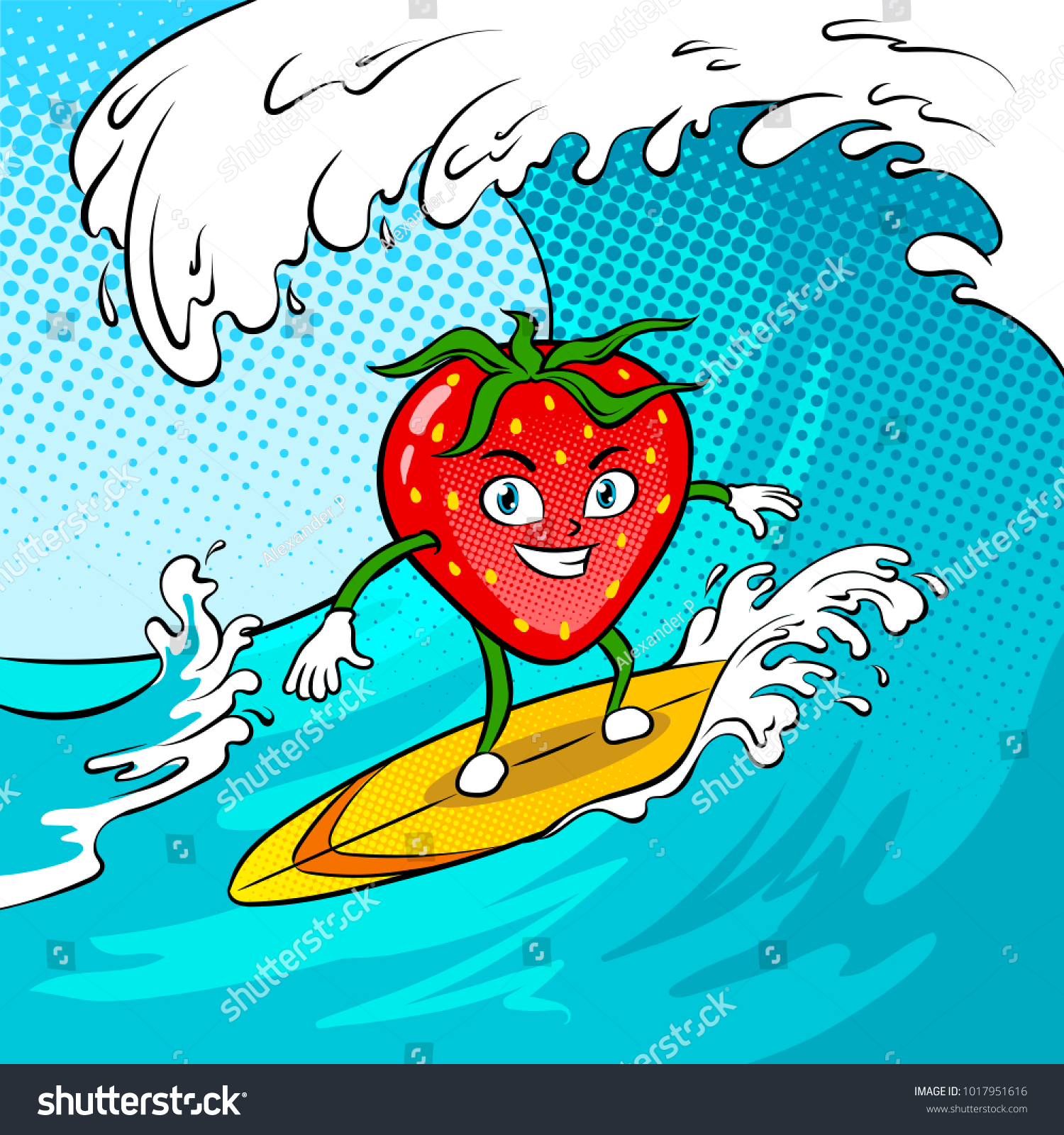 pop art surfboard