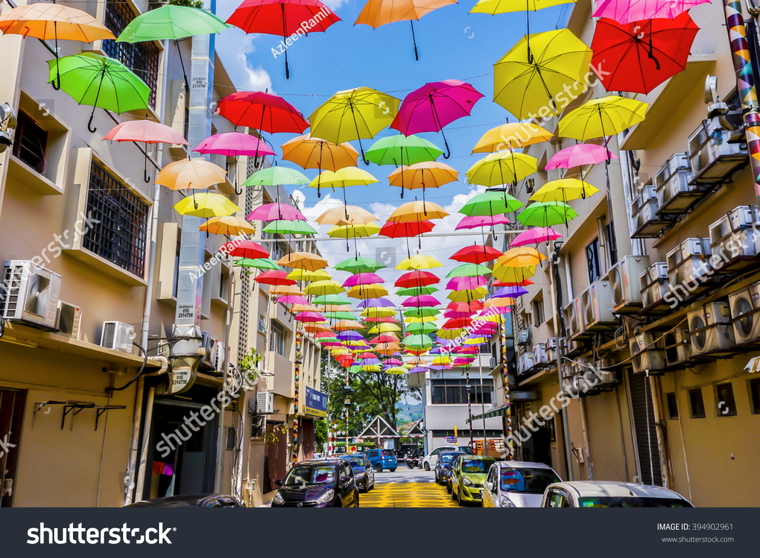 Street Decorated Colored Umbrellaspetaling Jaya Malaysia Stock Photo Edit Now