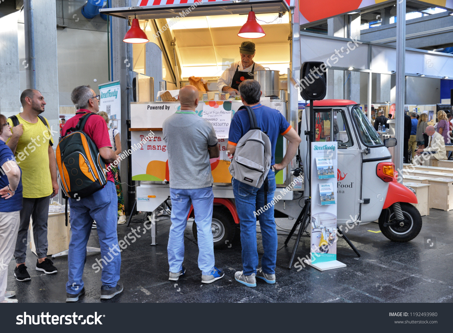 Street Food Truck Proposing Italian Food Stock Photo Edit Now 1192493980