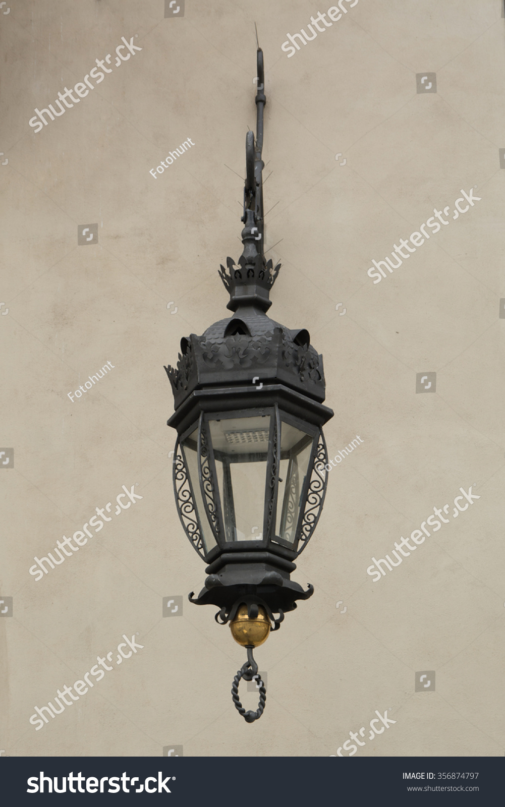 Street Lamp Hanging On Wall Stock Photo 356874797 | Shutterstock