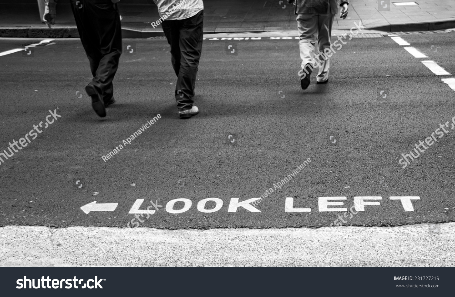 Street Photography Sign Look Left People Stock Photo (Edit Now) 231727219