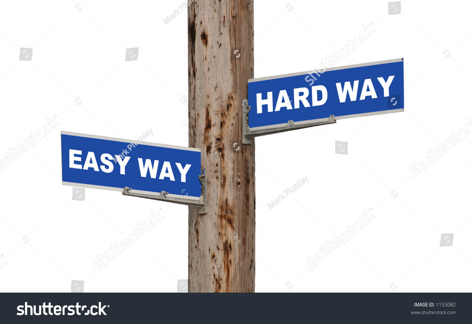 Street Sign Concepts Easy Way Hard Stock Illustration 1153082 ...