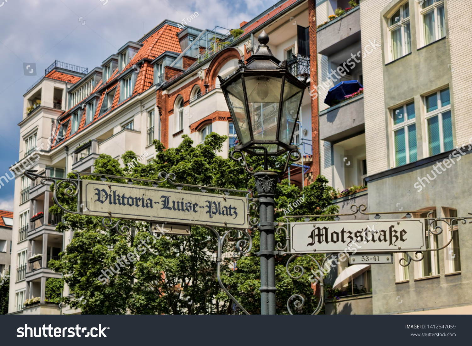 Street Signs Viktorialuiseplatz Berlin Germany Stock Photo Edit Now 1412547059