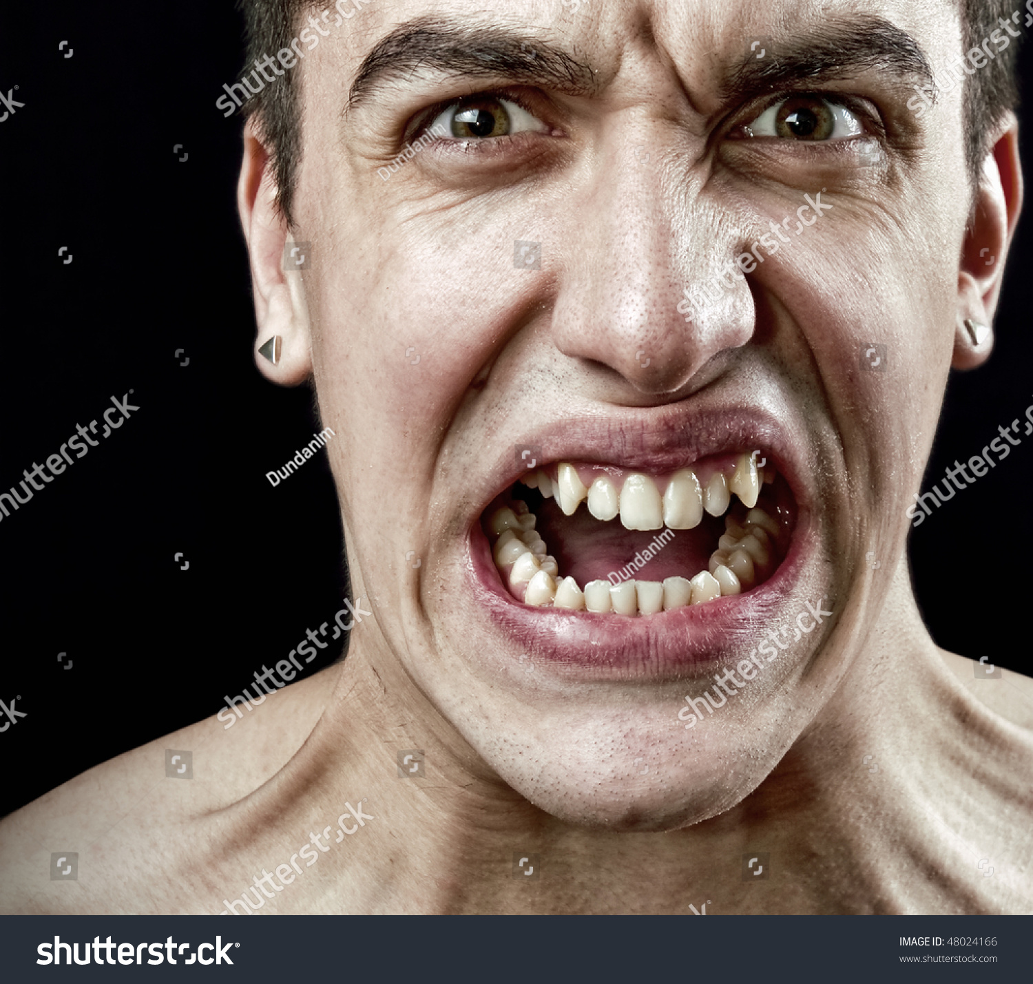 Stress Concept Grimace Angry Furious Stressed Stock Photo 48024166 ...