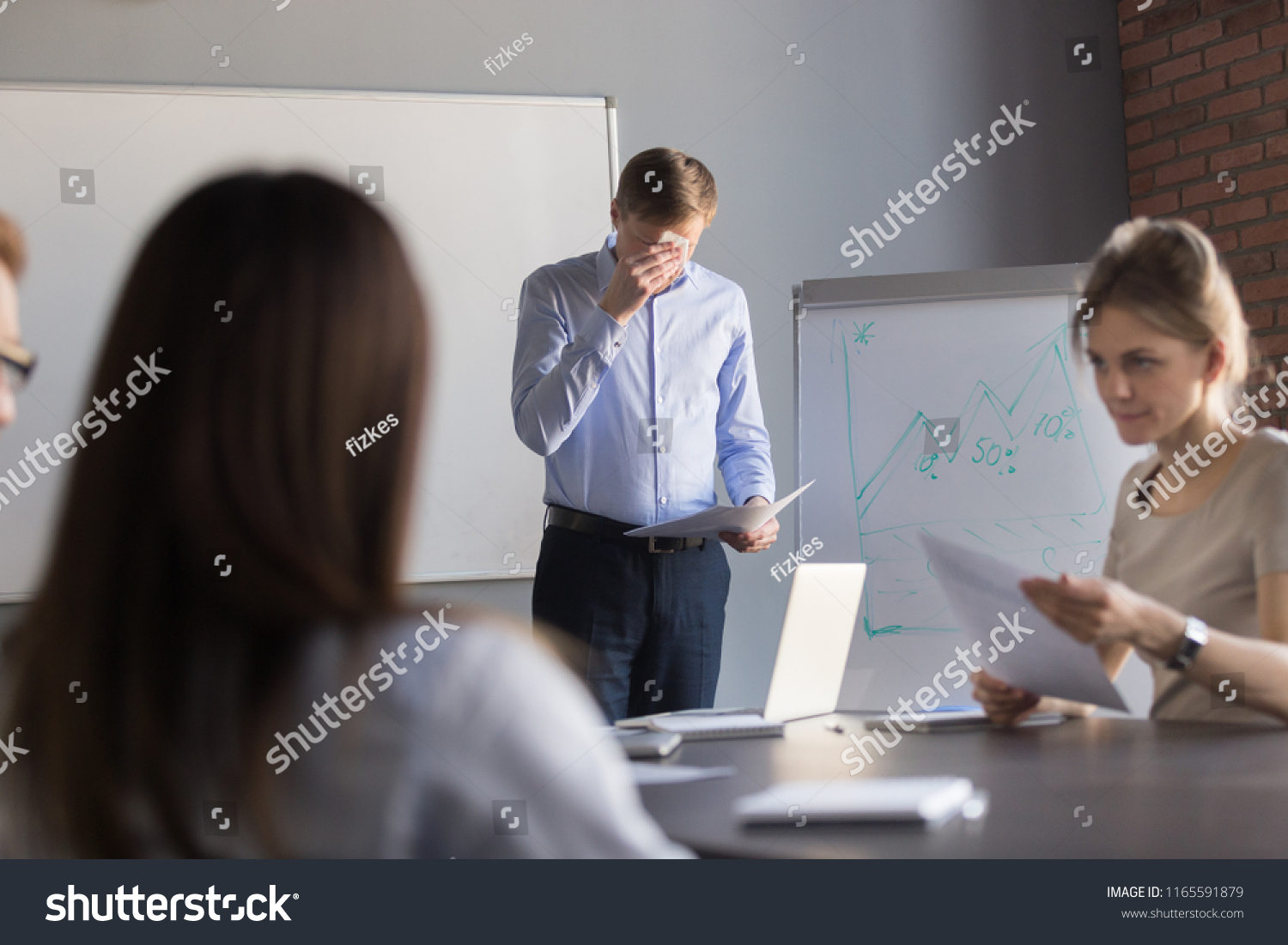 giving a bad presentation at work