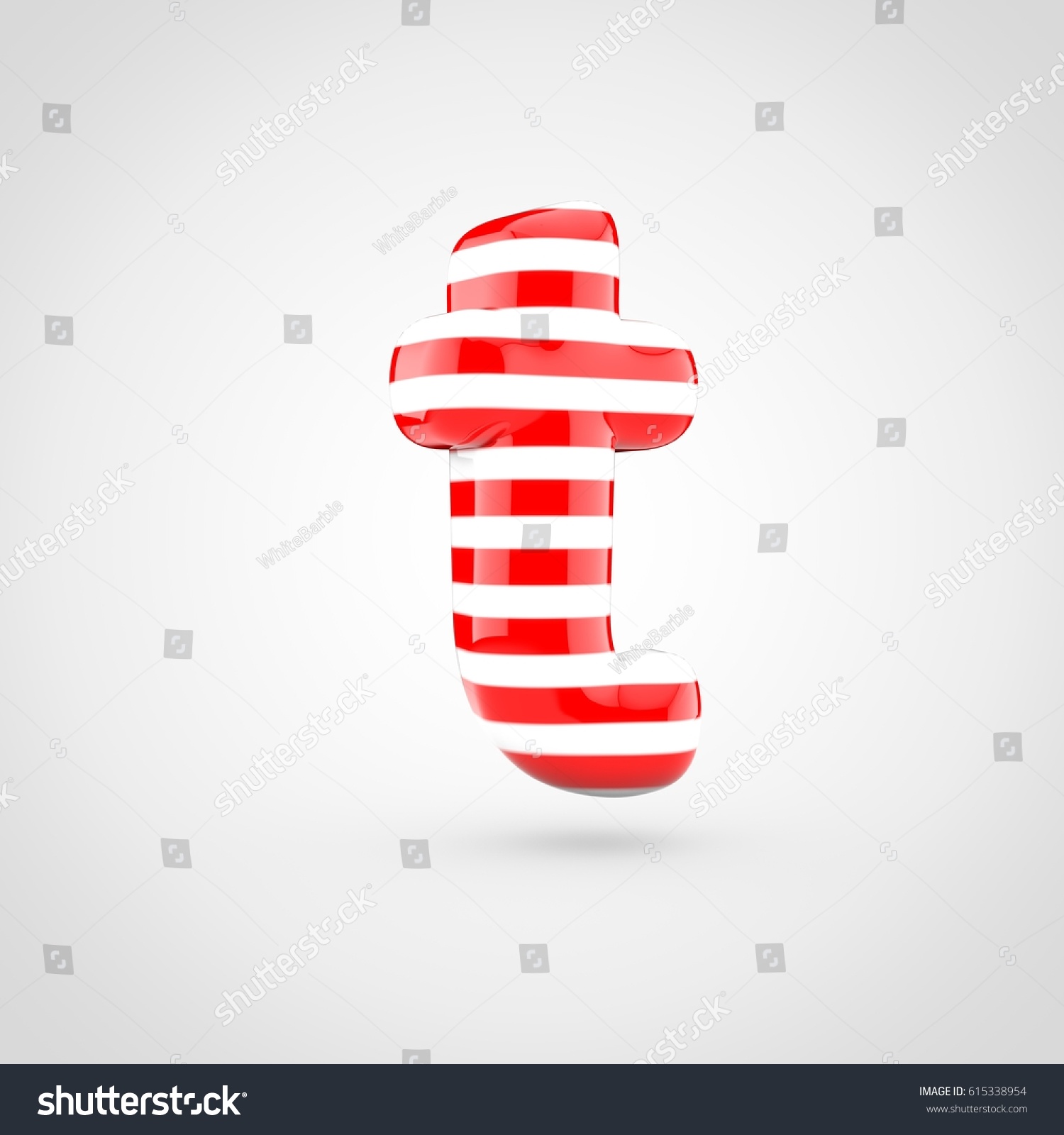 Royalty Free Stock Illustration Of Striped Red White Glossy Letter T