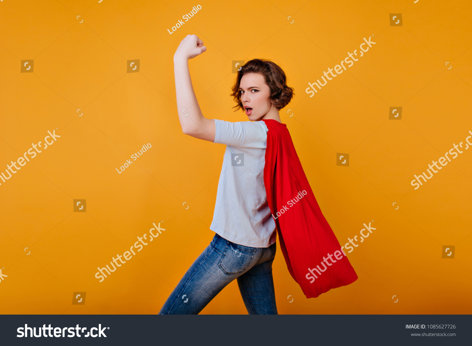 Download Female Hero In Red And Yellow Images Stock Photos Vectors Shutterstock PSD Mockup Templates