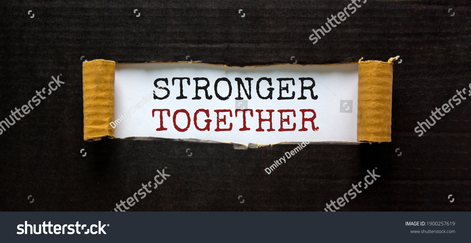 Stronger Together Symbol Words Stronger Together Stock Photo 1900257619 ...