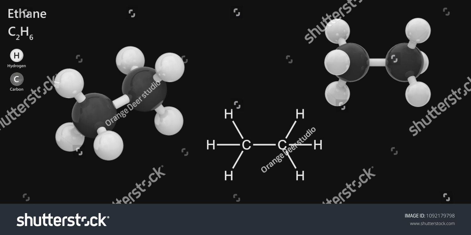Ethane Structure ... Structural Molecular Formula Chemical Stock
