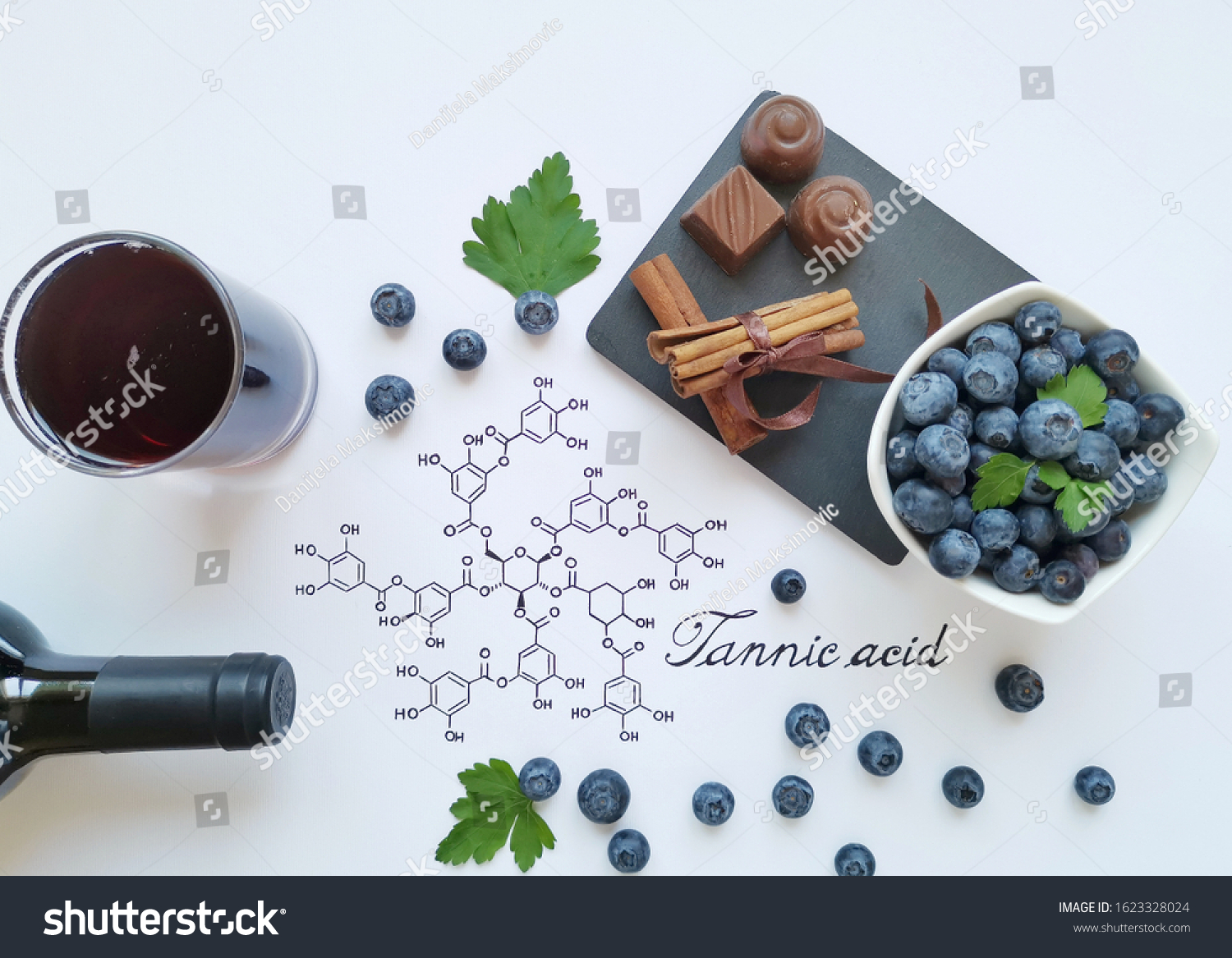 Structural Chemical Formula Tannic Acid Foods Stock Photo Edit Now 1623328024