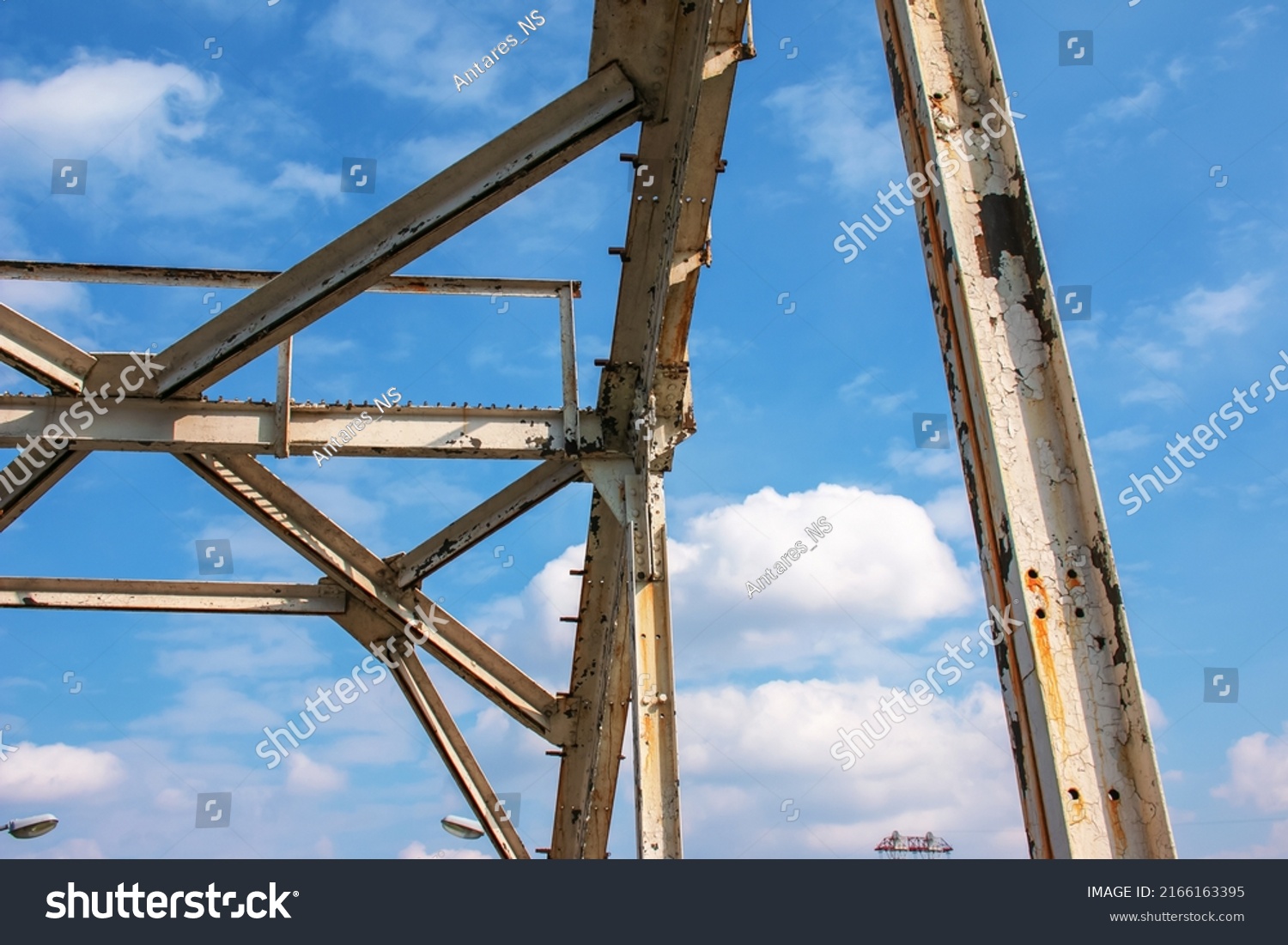 Structural Elements Old Pedestrian Bridge Built Stock Photo 2166163395 ...