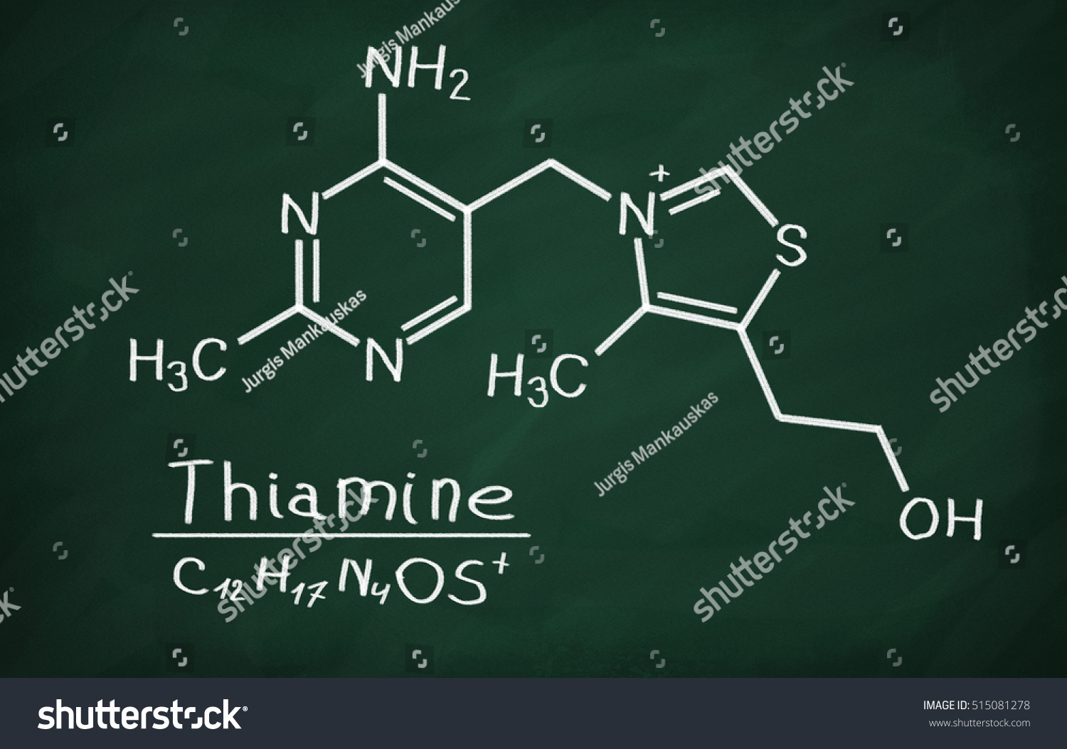 Structural Model Vitamin B1 Thiamine On 스톡 일러스트 515081278 | Shutterstock