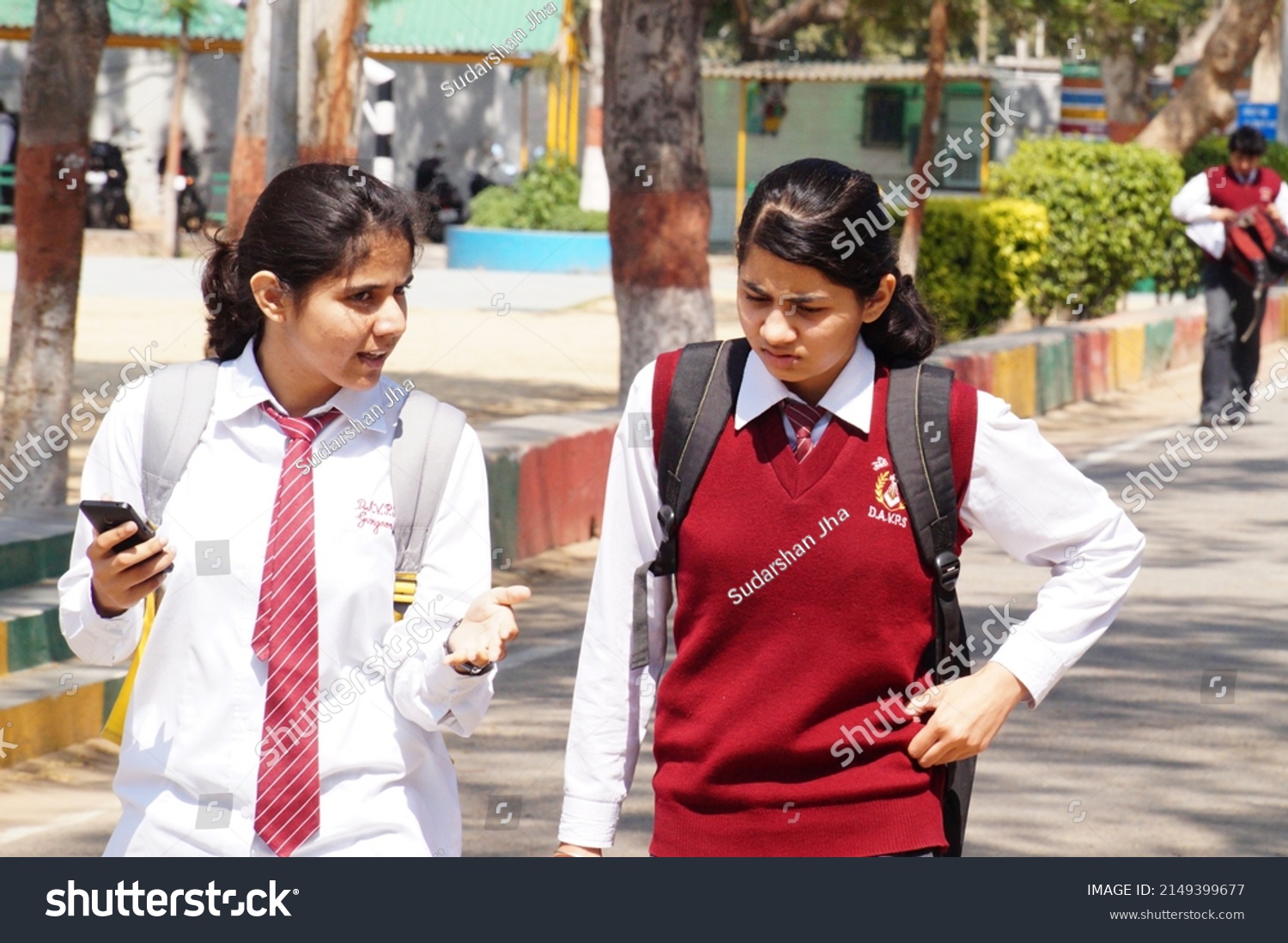 Students Coming Out School After Giving Stock Photo 2149399677 ...