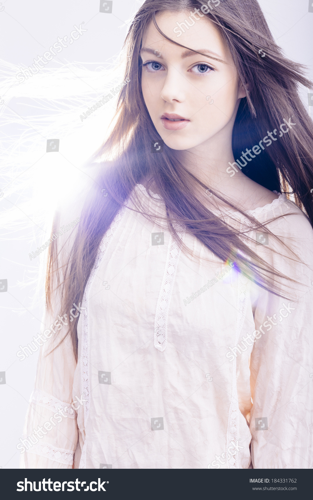 Studio Beauty Portrait Young Beautiful Woman Stock Photo Edit Now