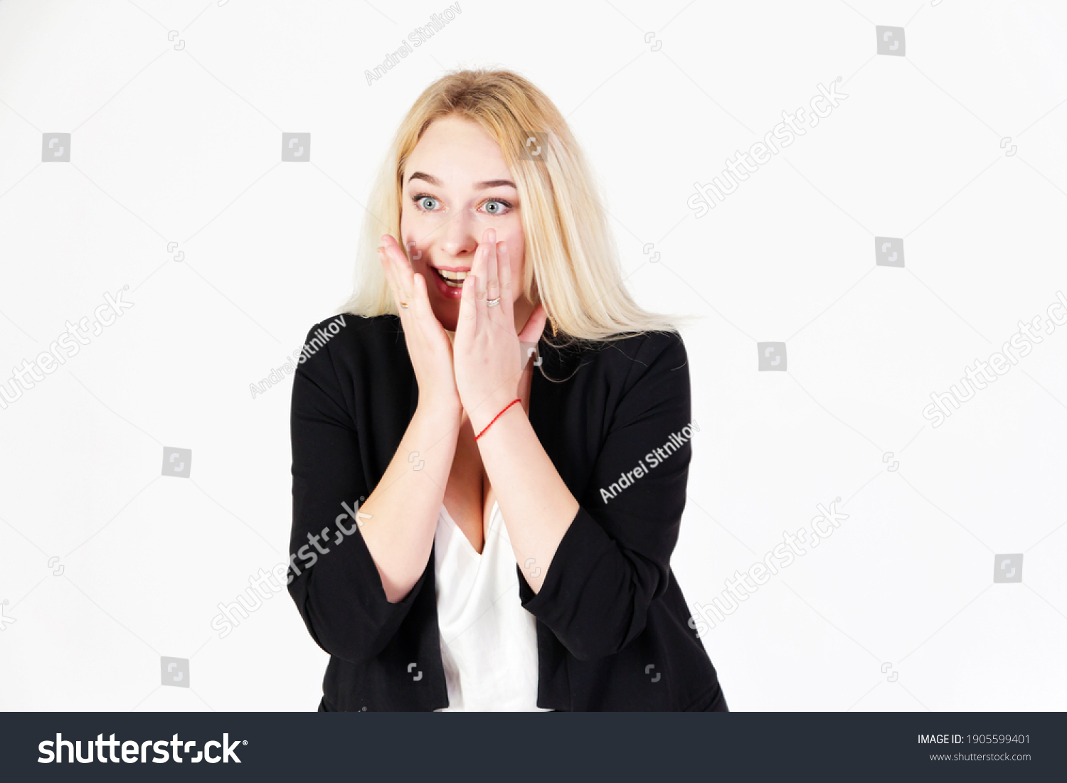 Studio Photo Blonde Girl Isolated On Stock Photo 1905599401 | Shutterstock