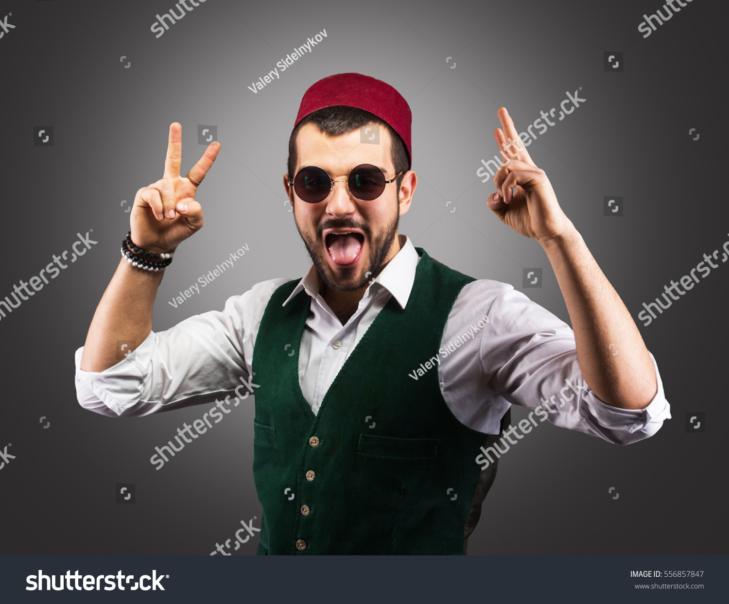 Studio Portrait Funny Turkish Man Stock Photo Edit Now 556857847