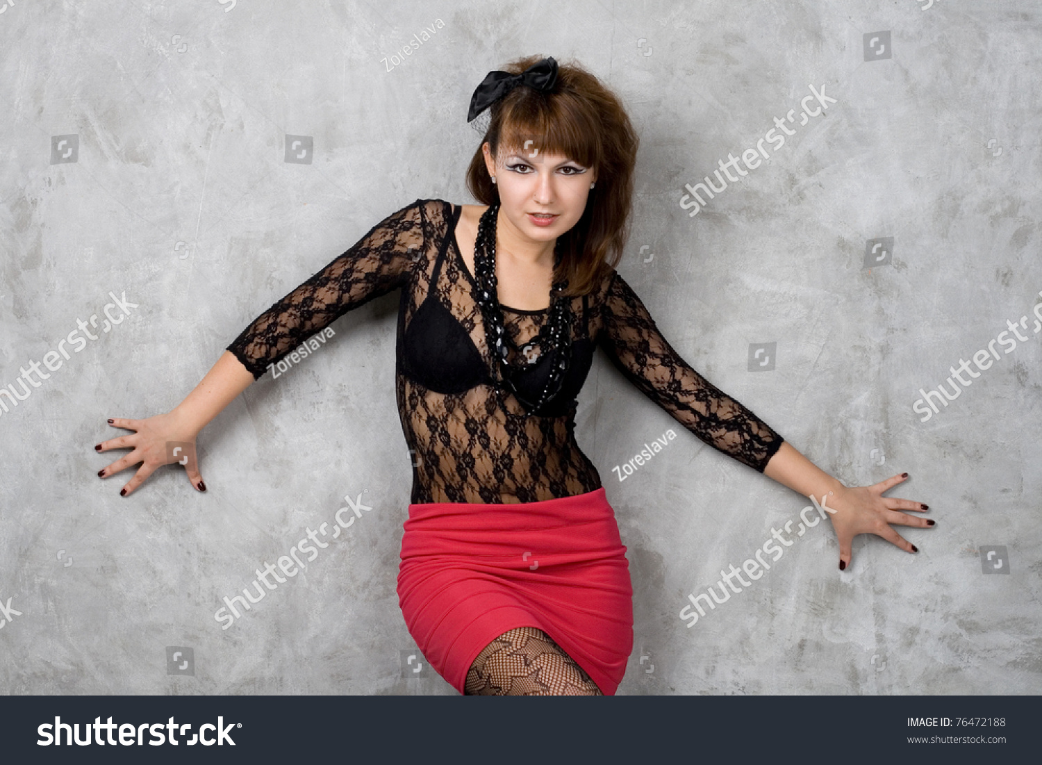 Studio Portrait Sexy Gothic Girl Stock Photo 76472188 | Shutterstock