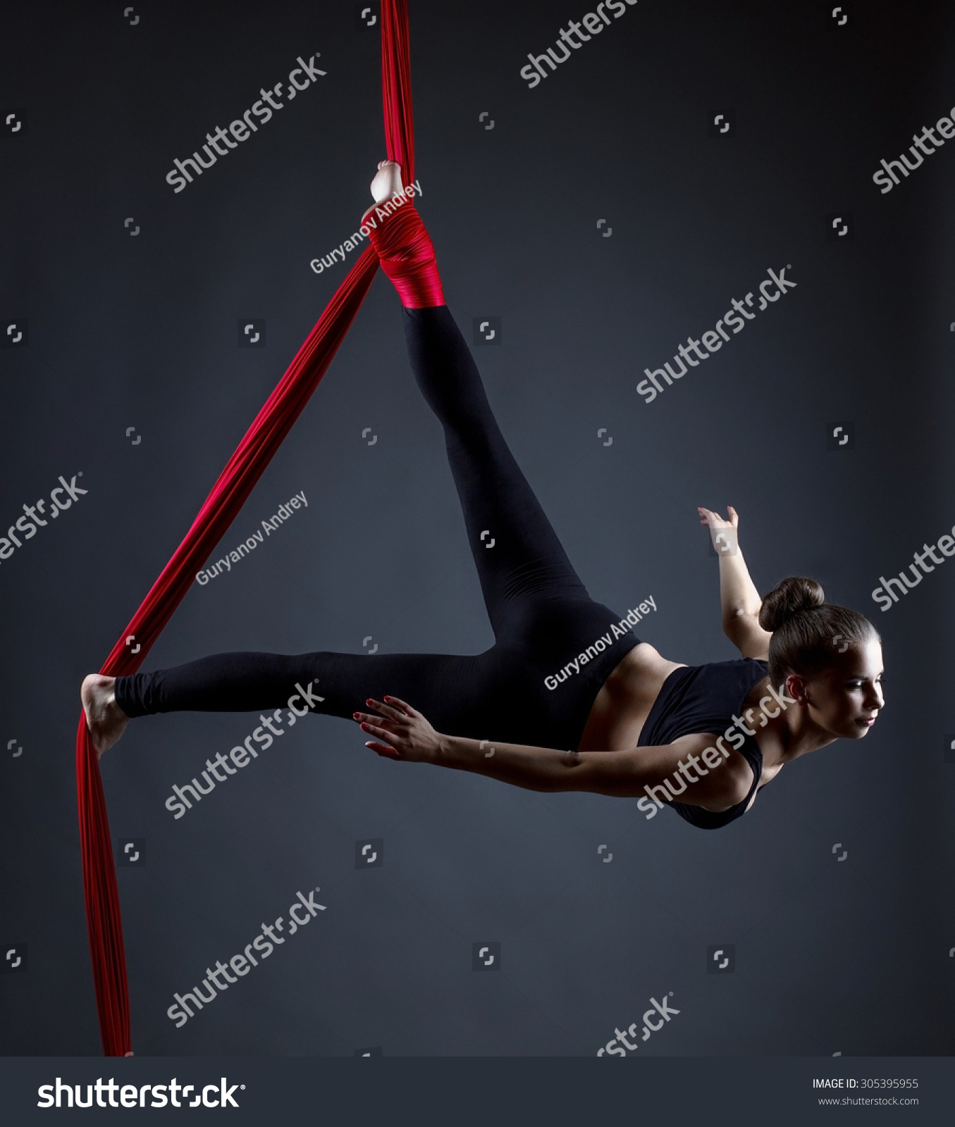 Studio Shot Of Graceful Female Acrobat Posing Stock Photo 305395955 ...