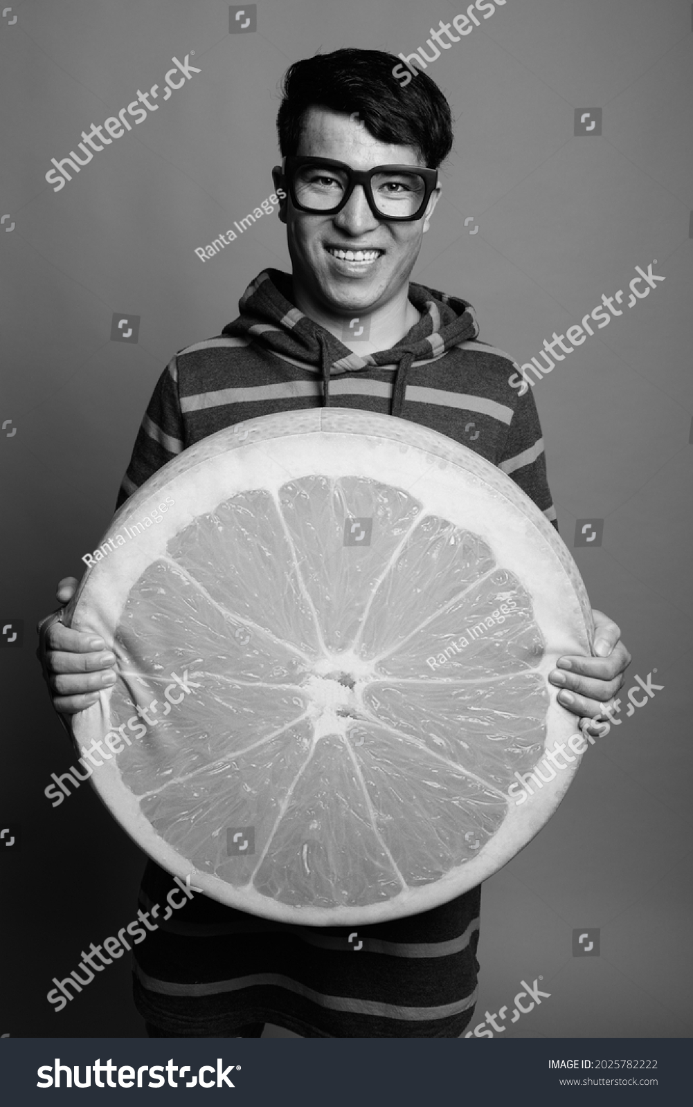 Studio Shot Young Asian Nerd Man Stock Photo 2025782222 | Shutterstock