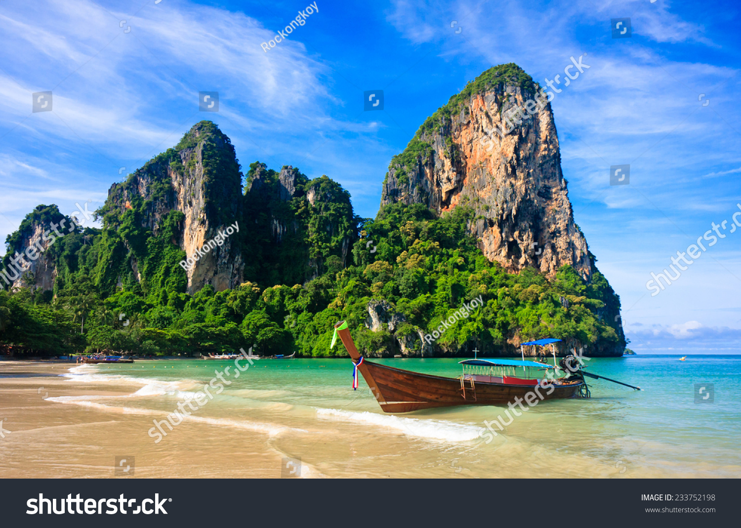 Stunning View Railay Beach Krabi Thailand Stock Photo ...