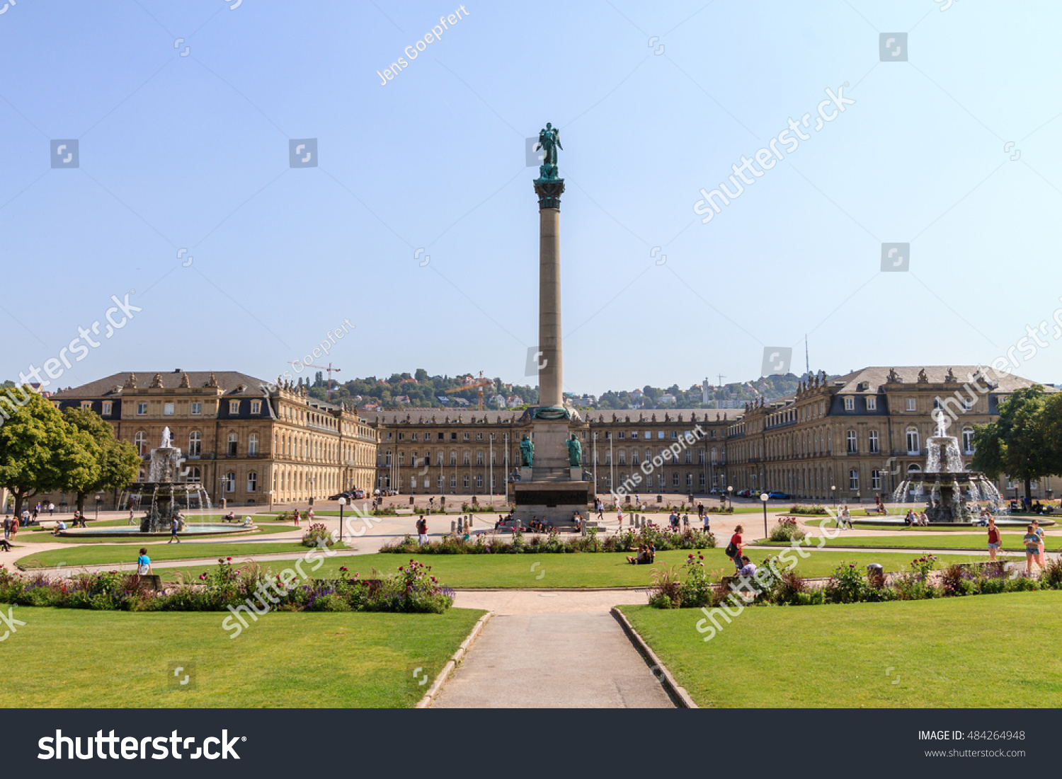 Stuttgart (Germany) Castle Square with the