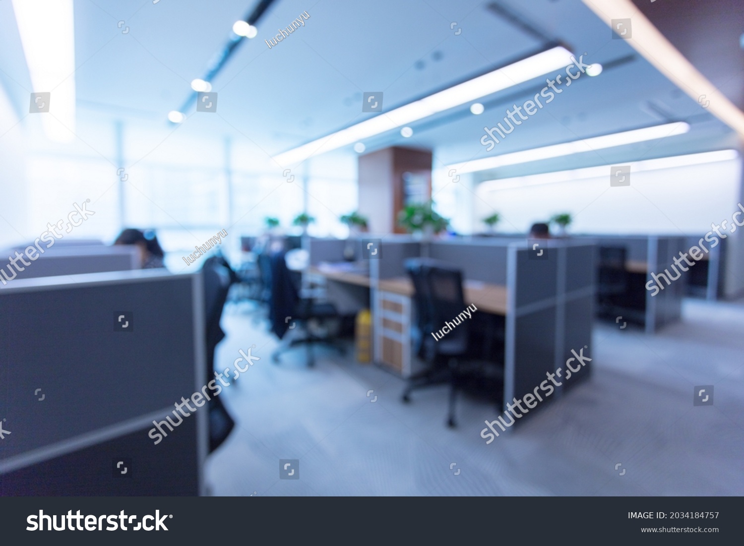 Stylish Modern Style Office Interior Blurred Stock Photo 2034184757 ...