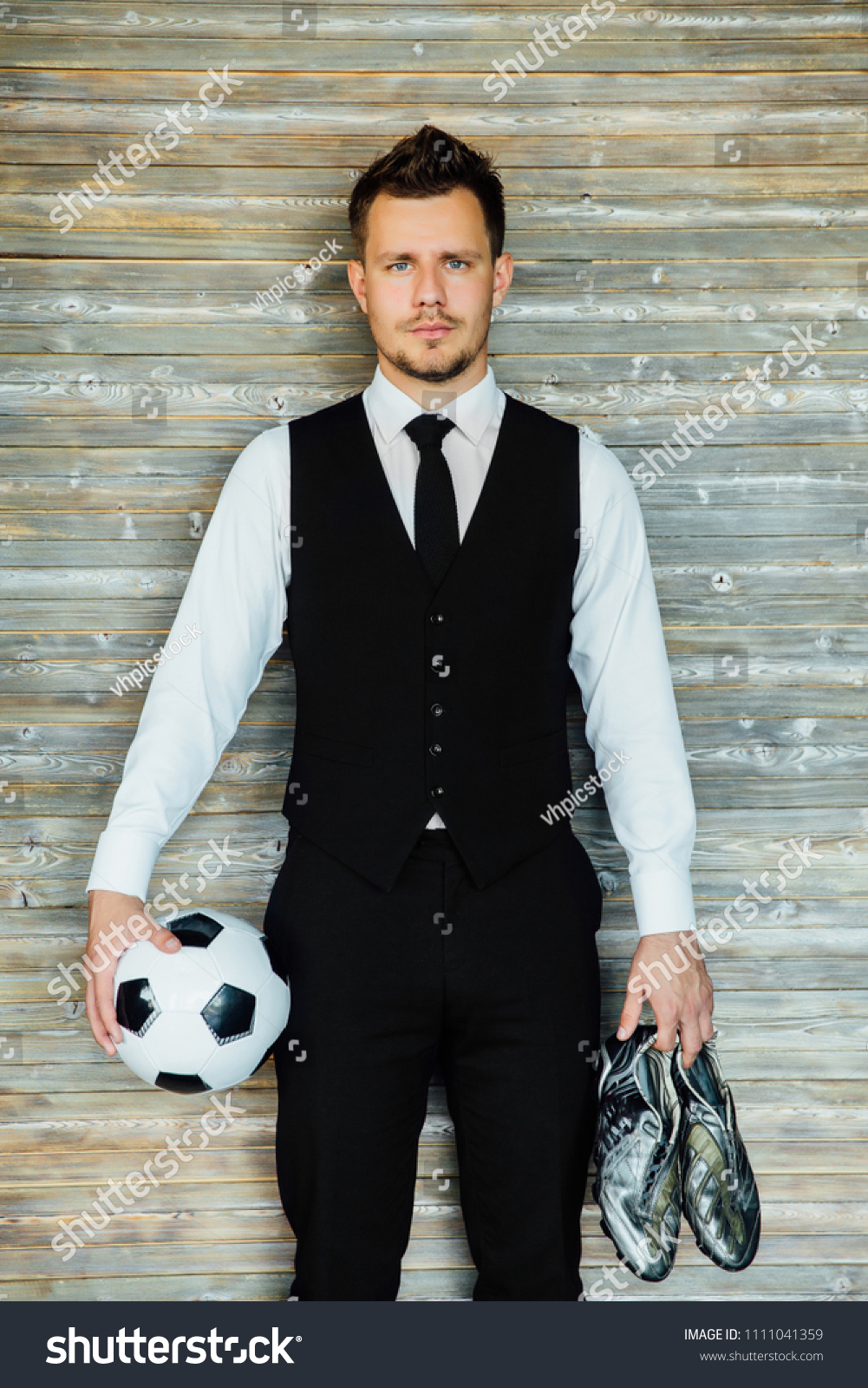 Stylish Athletic Man Business Costume Vest Stock Photo Edit Now