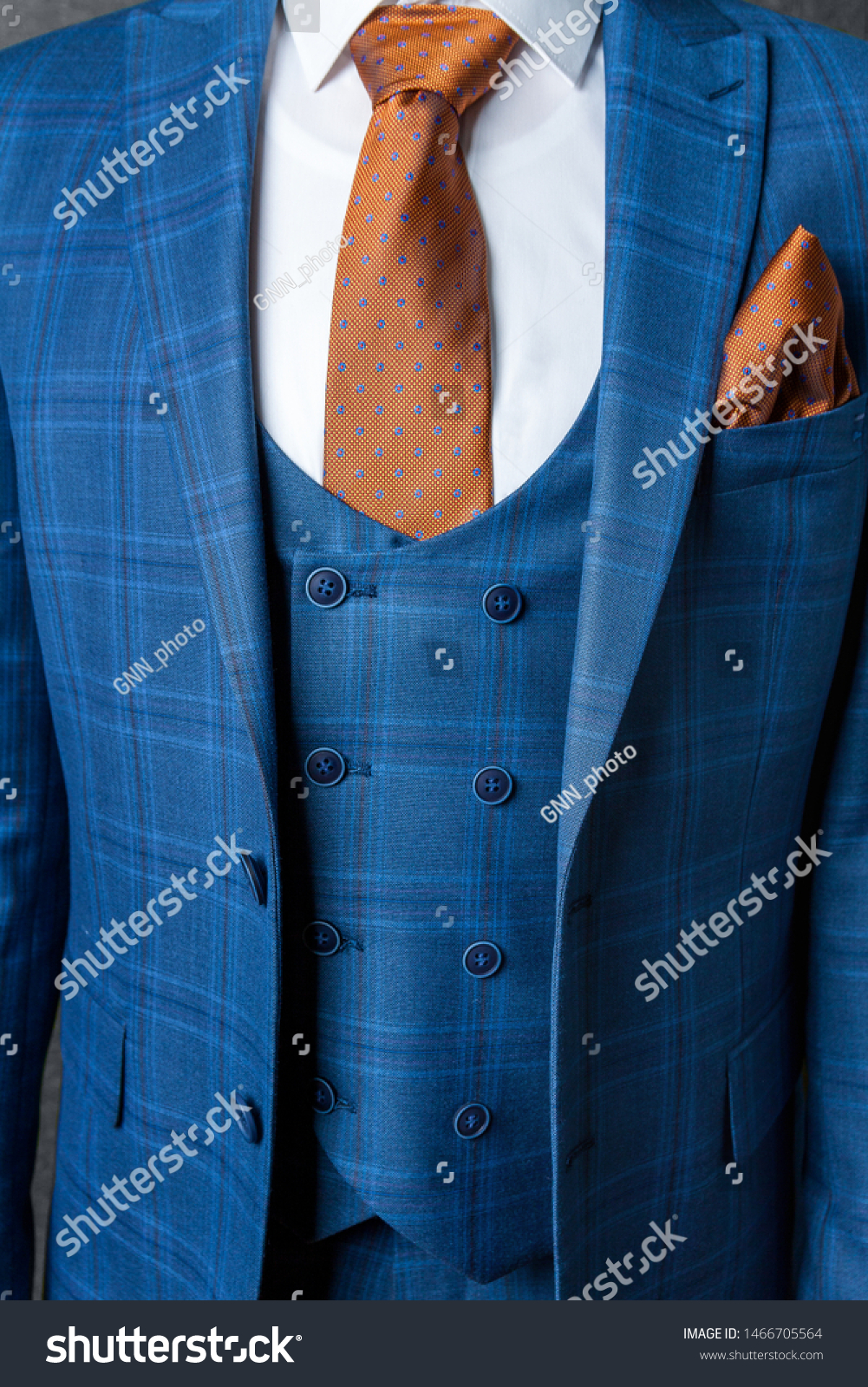 blue and white mens suit