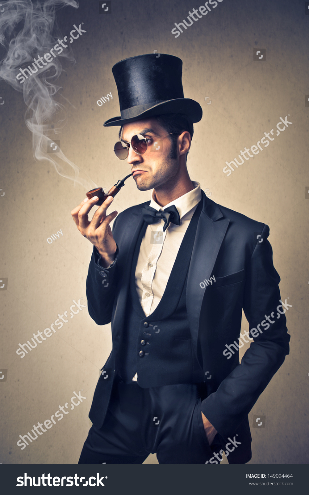 Stylish Man Smoking A Pipe Stock Photo 149094464 : Shutterstock