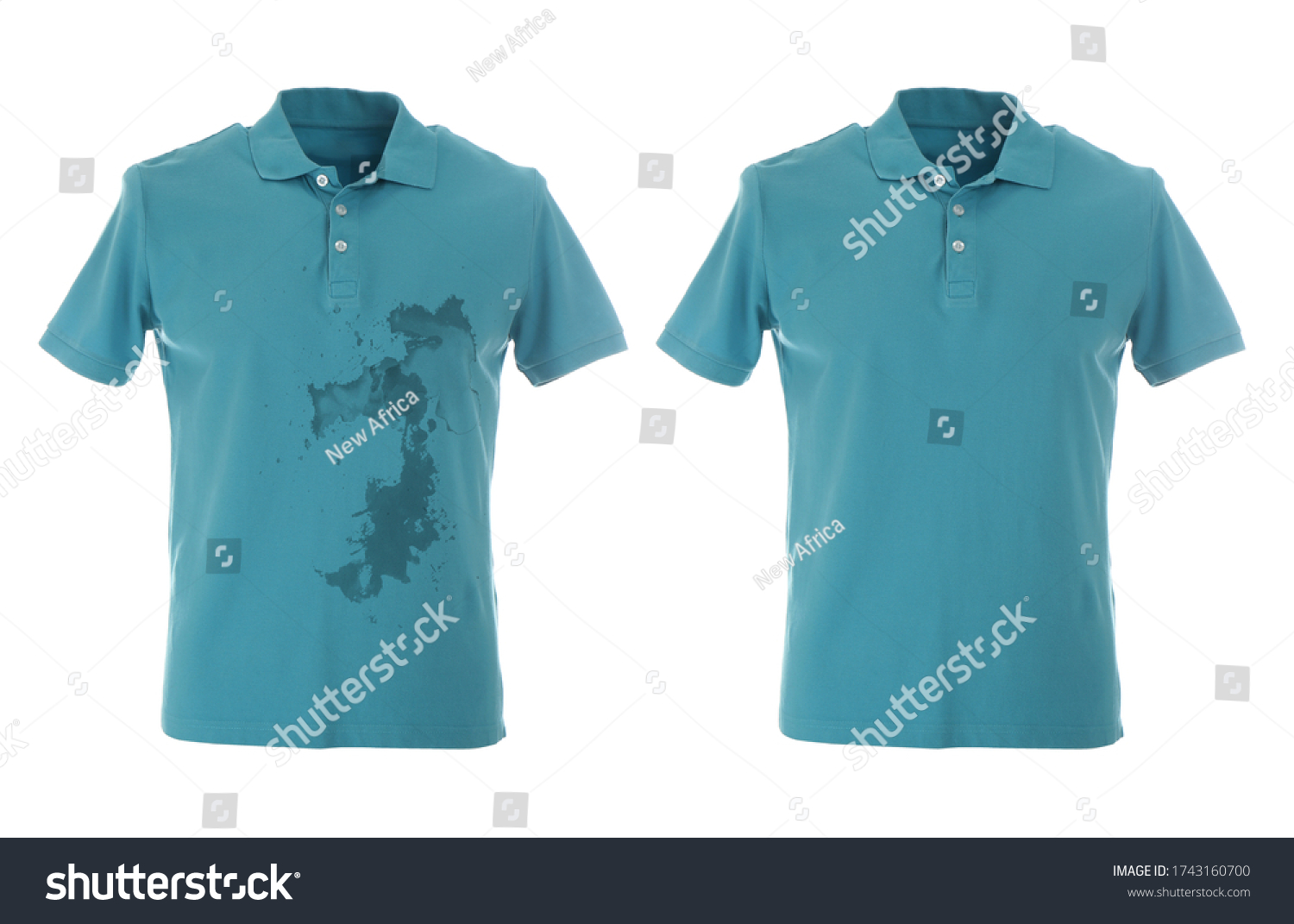 Stylish Polo Shirt Before After Drycleaning Stock Photo 1743160700 ...