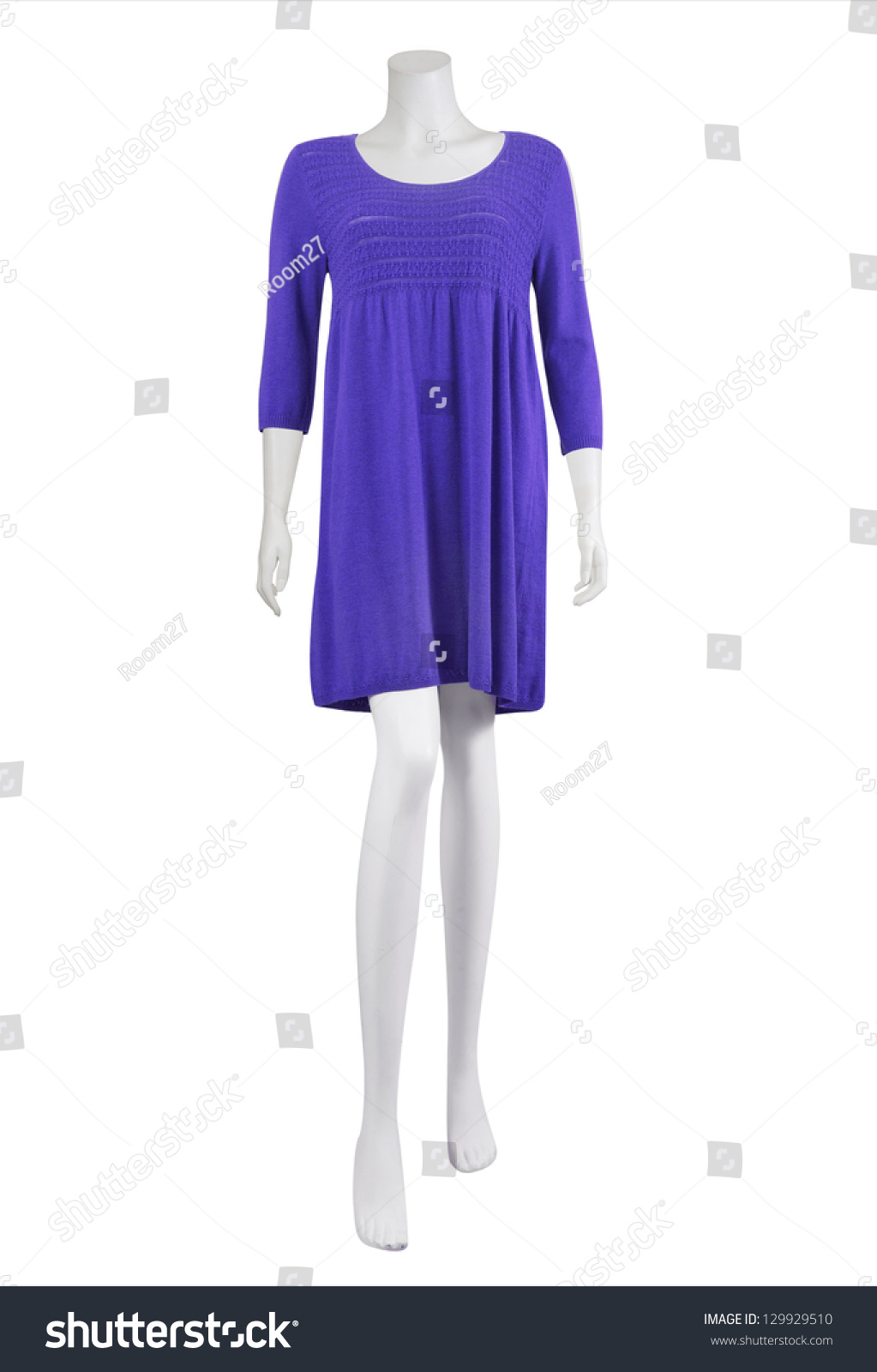 Stylish Purple Dress On Mannequin Stock Photo 129929510 - Shutterstock