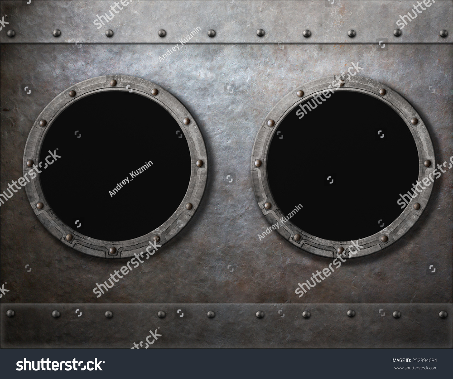 Submarine Old Ship Two Portholes Metal Stock Photo 252394084 - Shutterstock