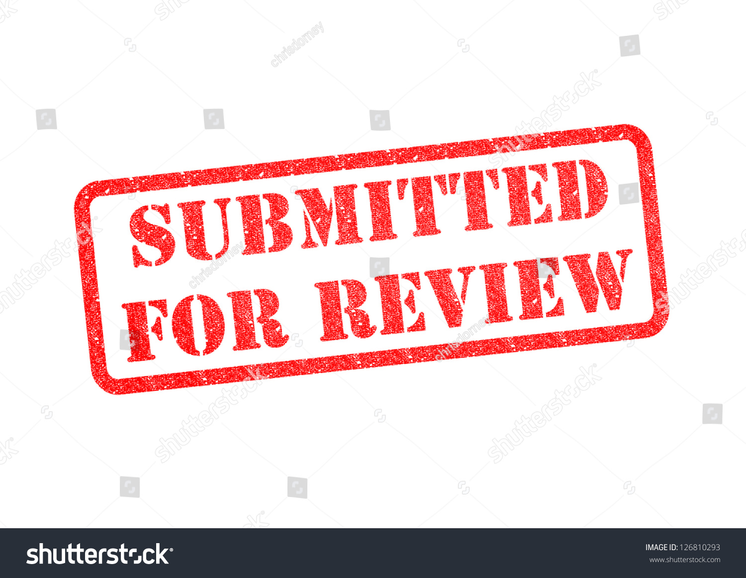 Submitted Review Red Rubber Stamp Over Stock Photo (Edit Now) 126810293