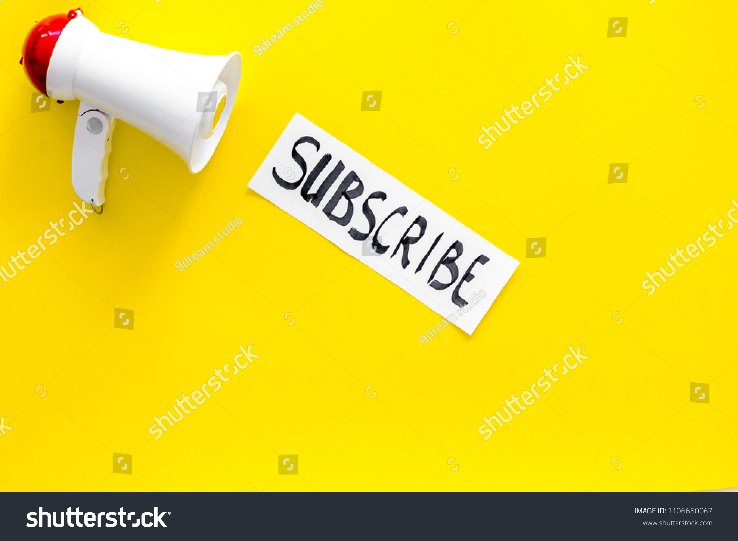 Download Subscribe Template Mockup Hand Lettering Subcribe Stock Photo Edit Now 1106650067