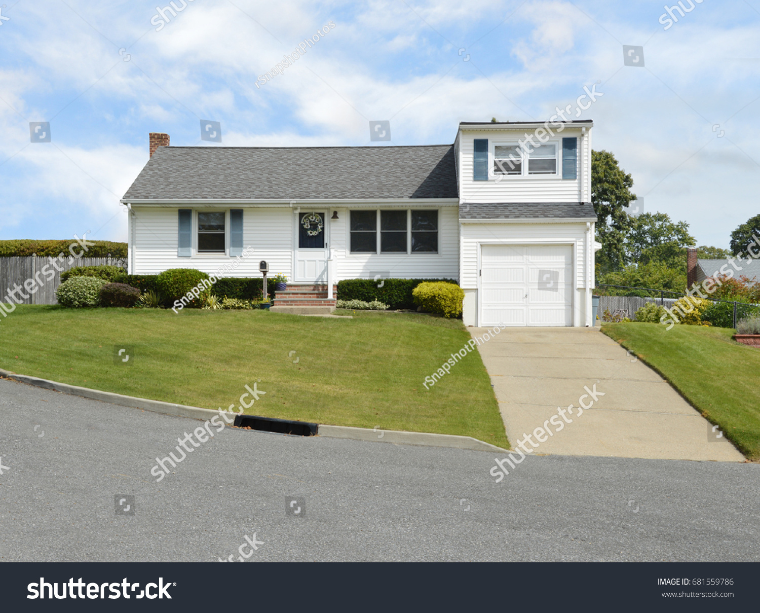 Suburban Bungalow Home Dormer Garage Extension Stock Photo Edit