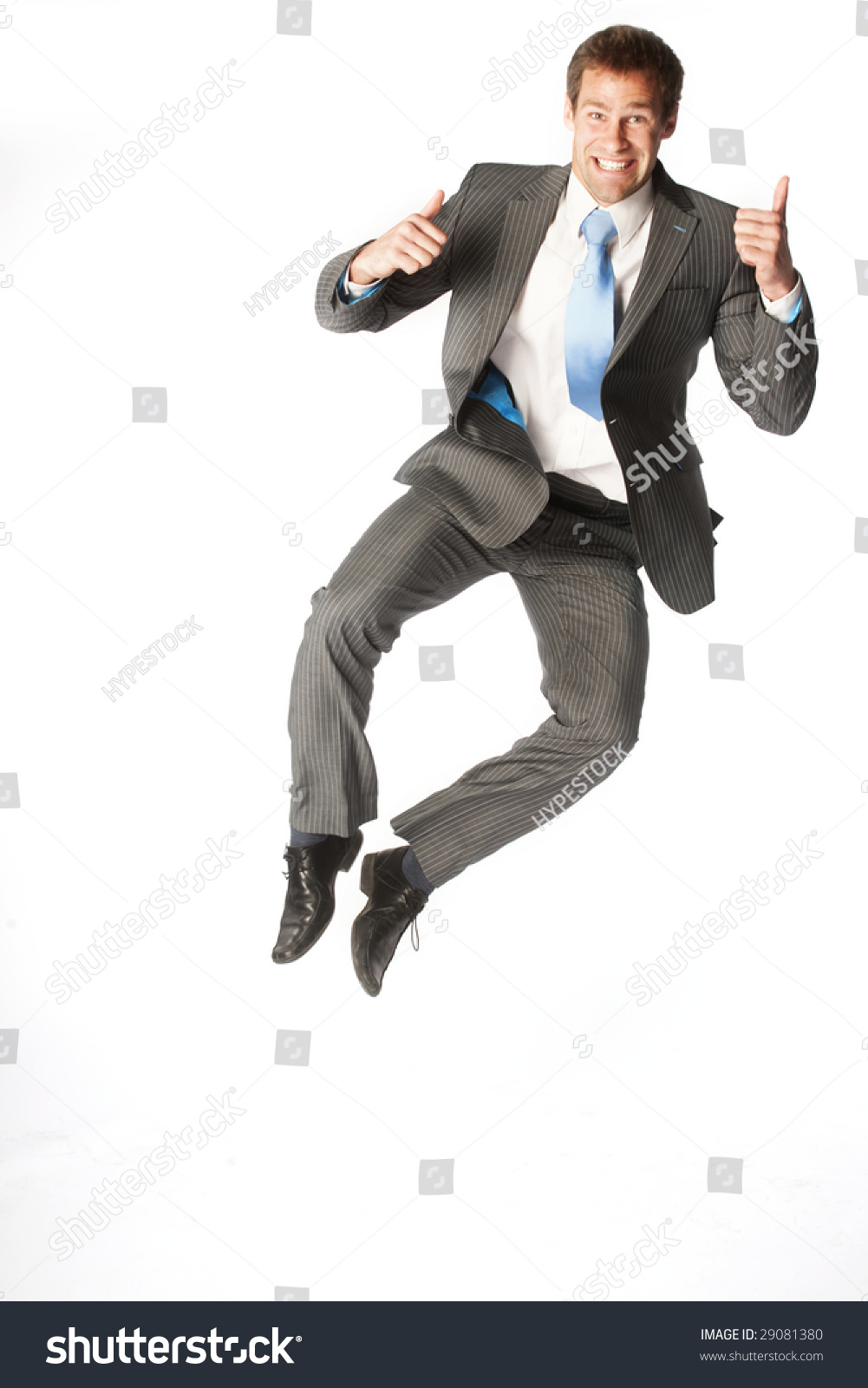 Successful Business Man Jump Stock Photo 29081380 : Shutterstock