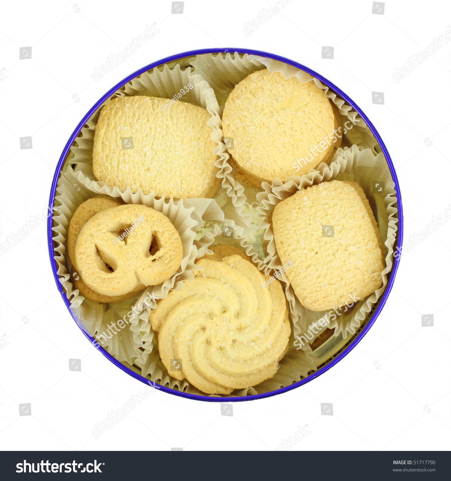 Sugar Cookies In Round Tin Stock Photo 51717790 : Shutterstock
