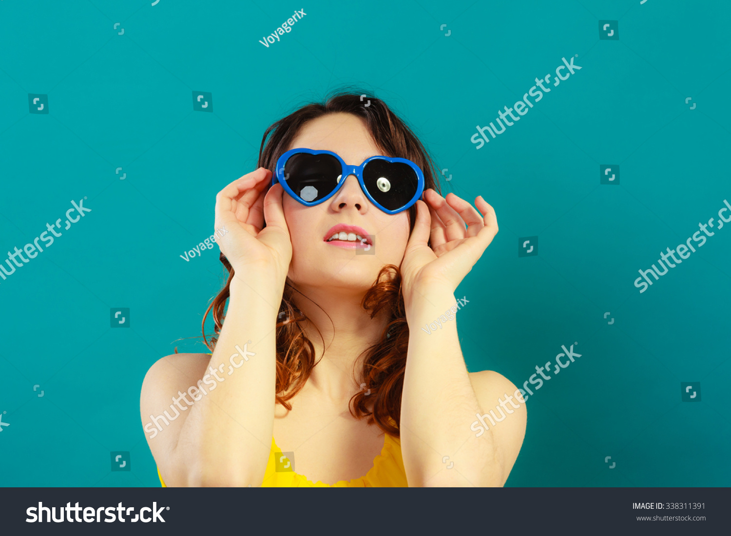 Summer Fashion Eyes Protection Concept Closeup Stock Photo Edit