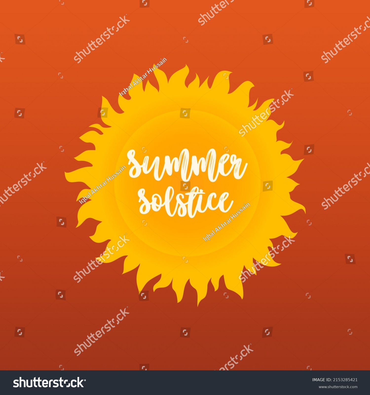 Summer Solstice Longest Day Year Stock Illustration 2153285421 ...