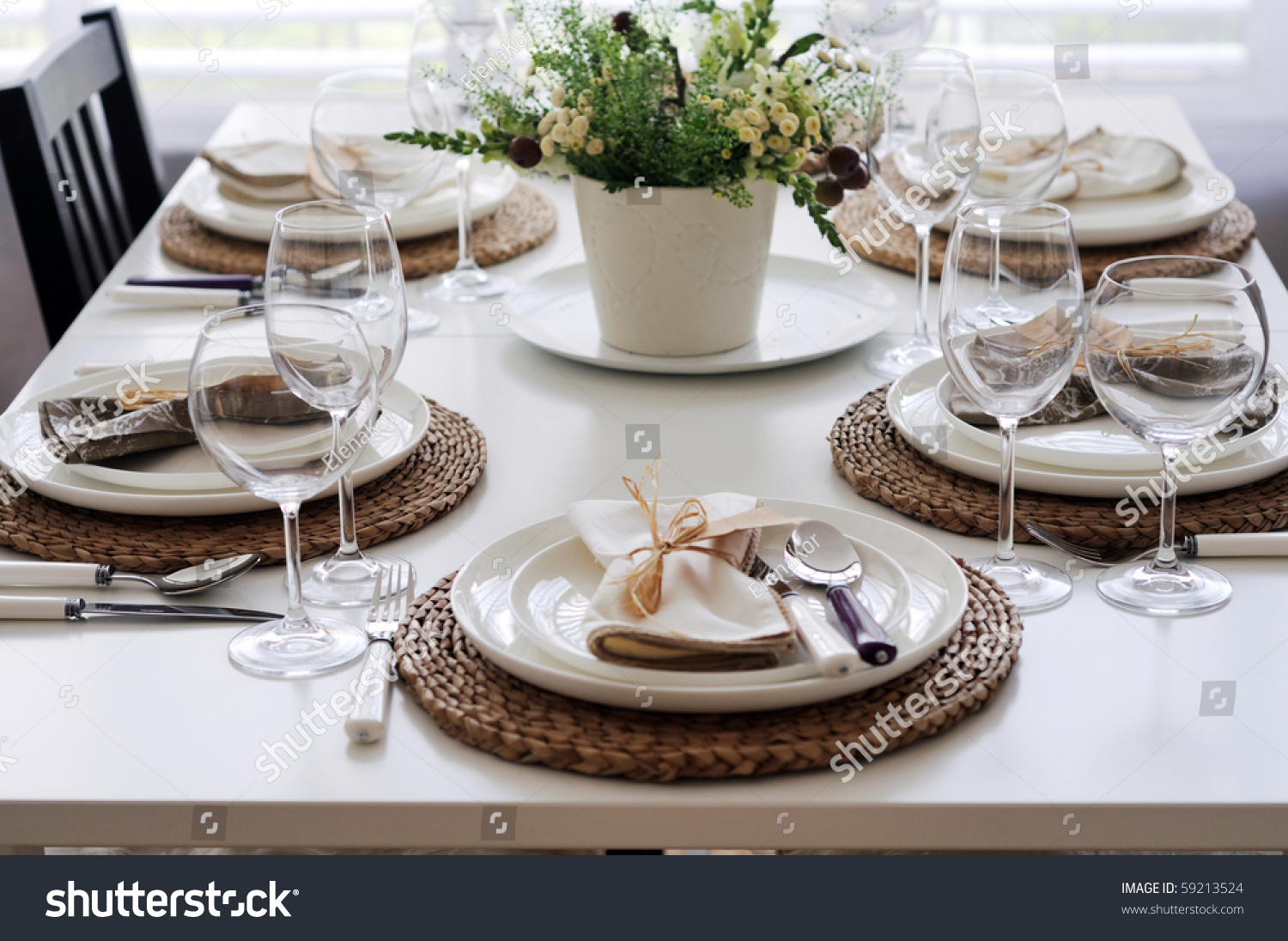 Summer Table Setting Lunch Stock Photo 59213524 - Shutterstock