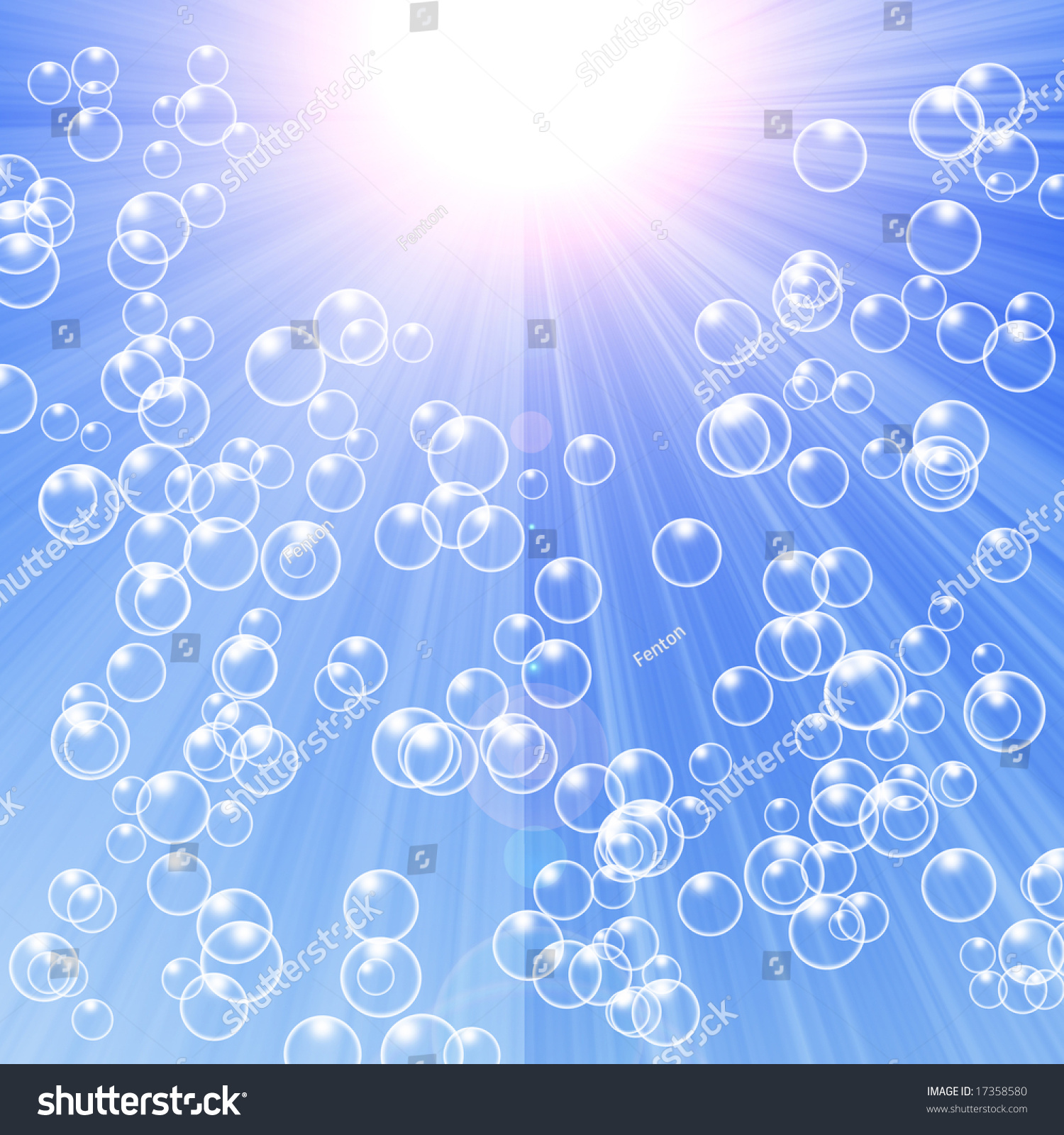 Sun With Rising Air Bubbles Stock Photo 17358580 : Shutterstock