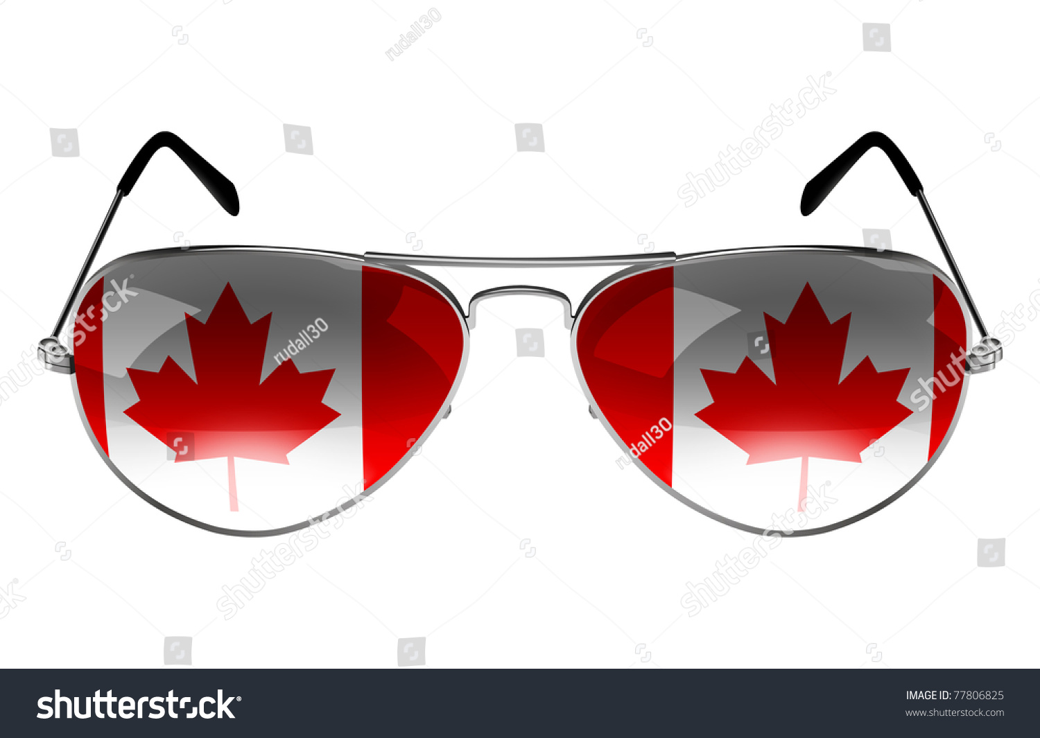 Sunglasses Flag Canada Reflection Stock Illustration 77806825 Shutterstock