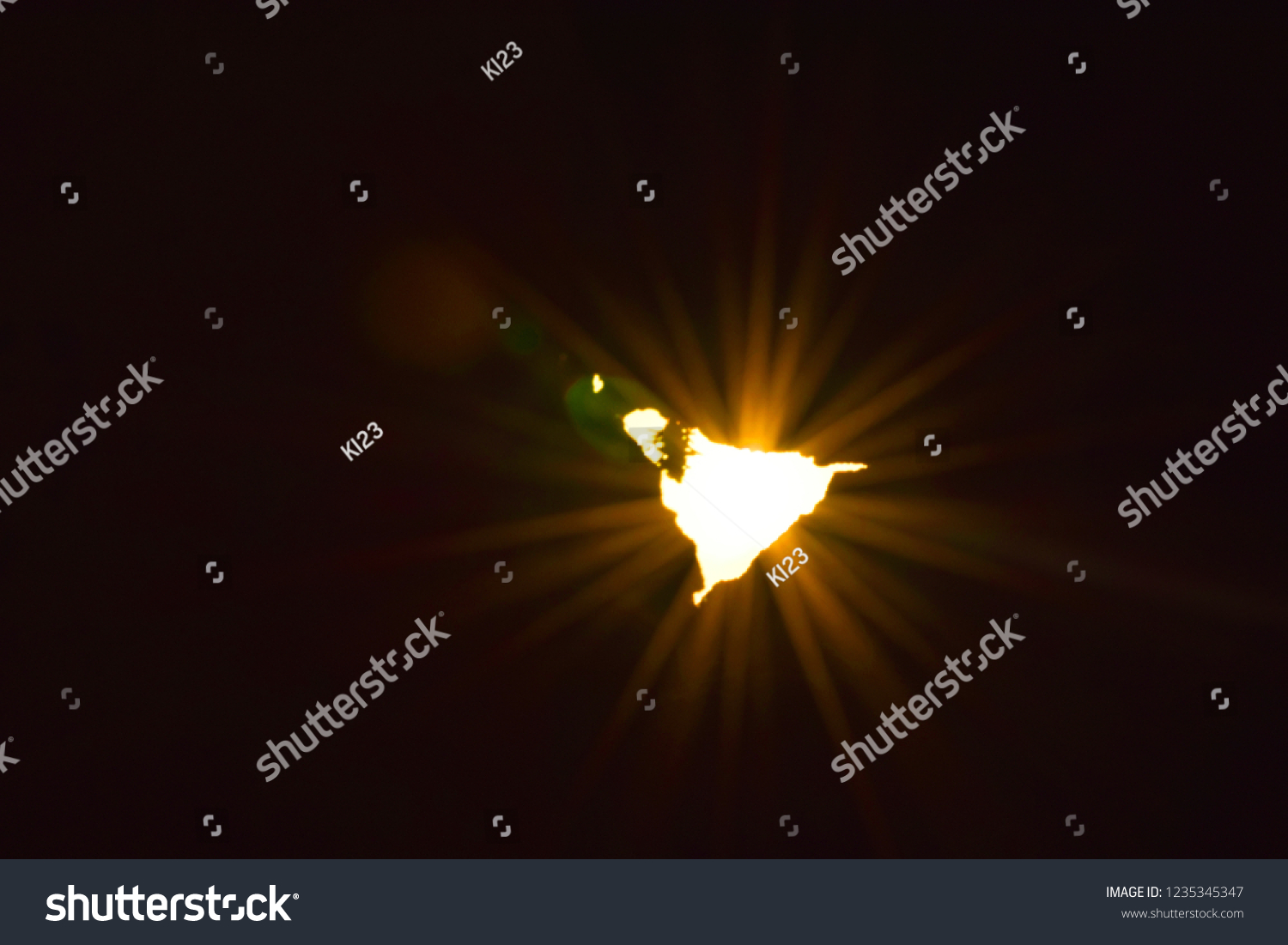 Sunlight Through Hole Wall Stock Photo 1235345347 Shutterstock