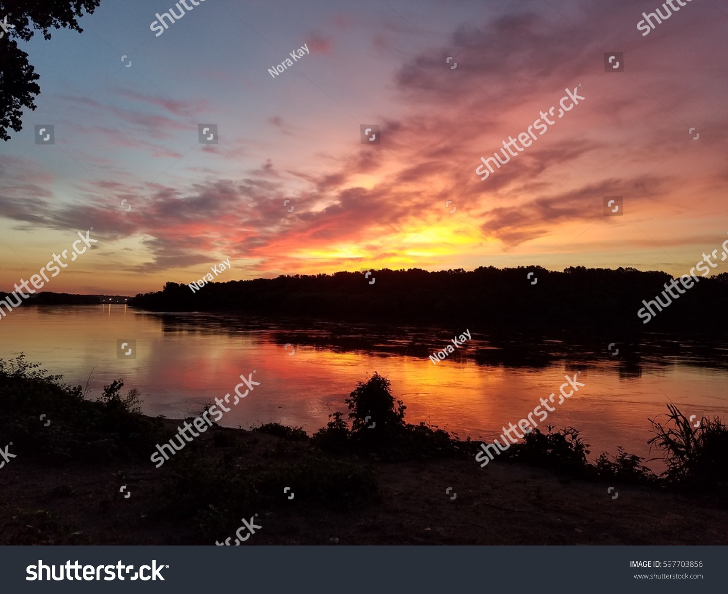 Sunrise Kaw Point Kansas City Kansas Stock Photo Edit Now